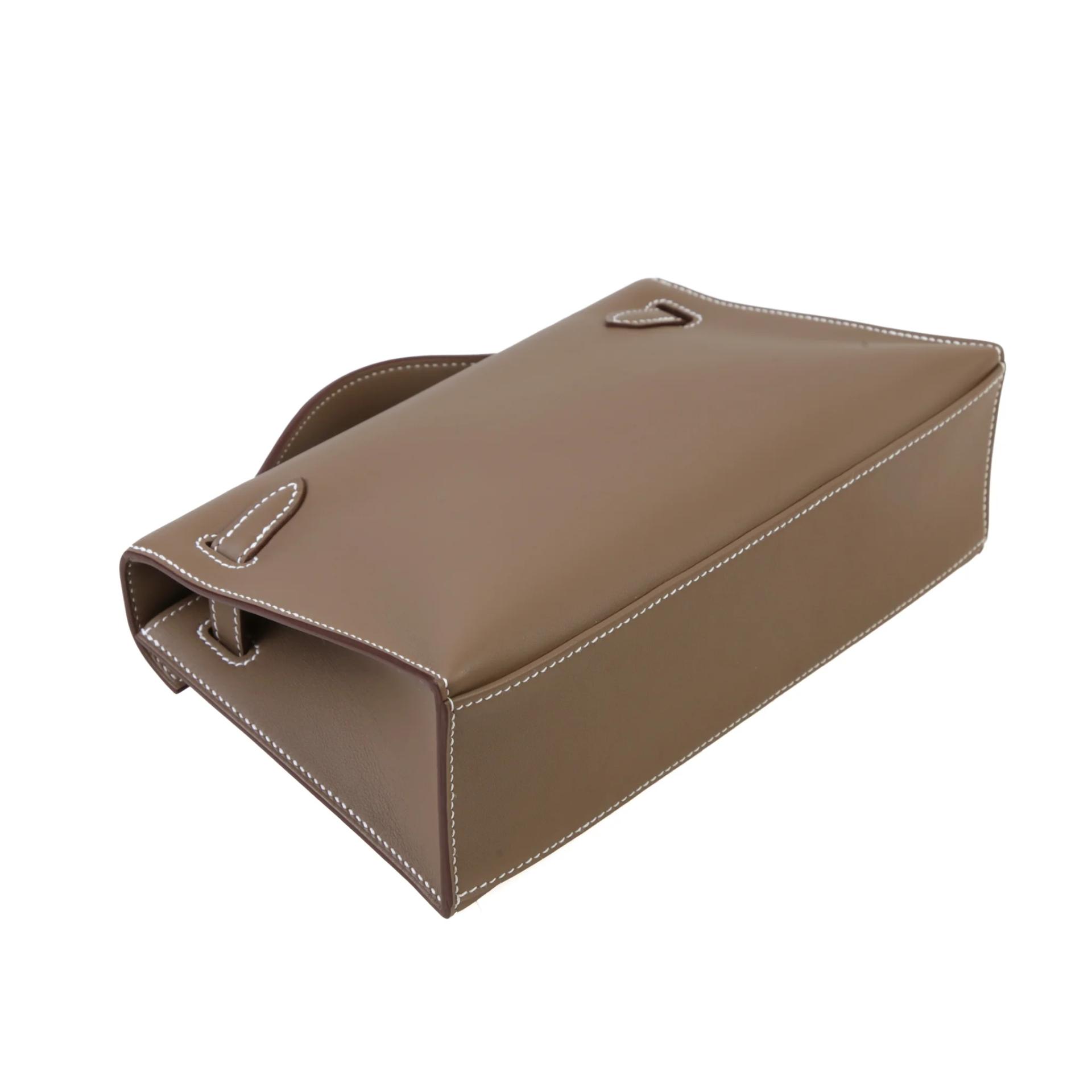 Brand New ( Rank N ) HERMÈS Kelly Pochette Etoupe (18) Swift Gold hardware G (2026) - 6