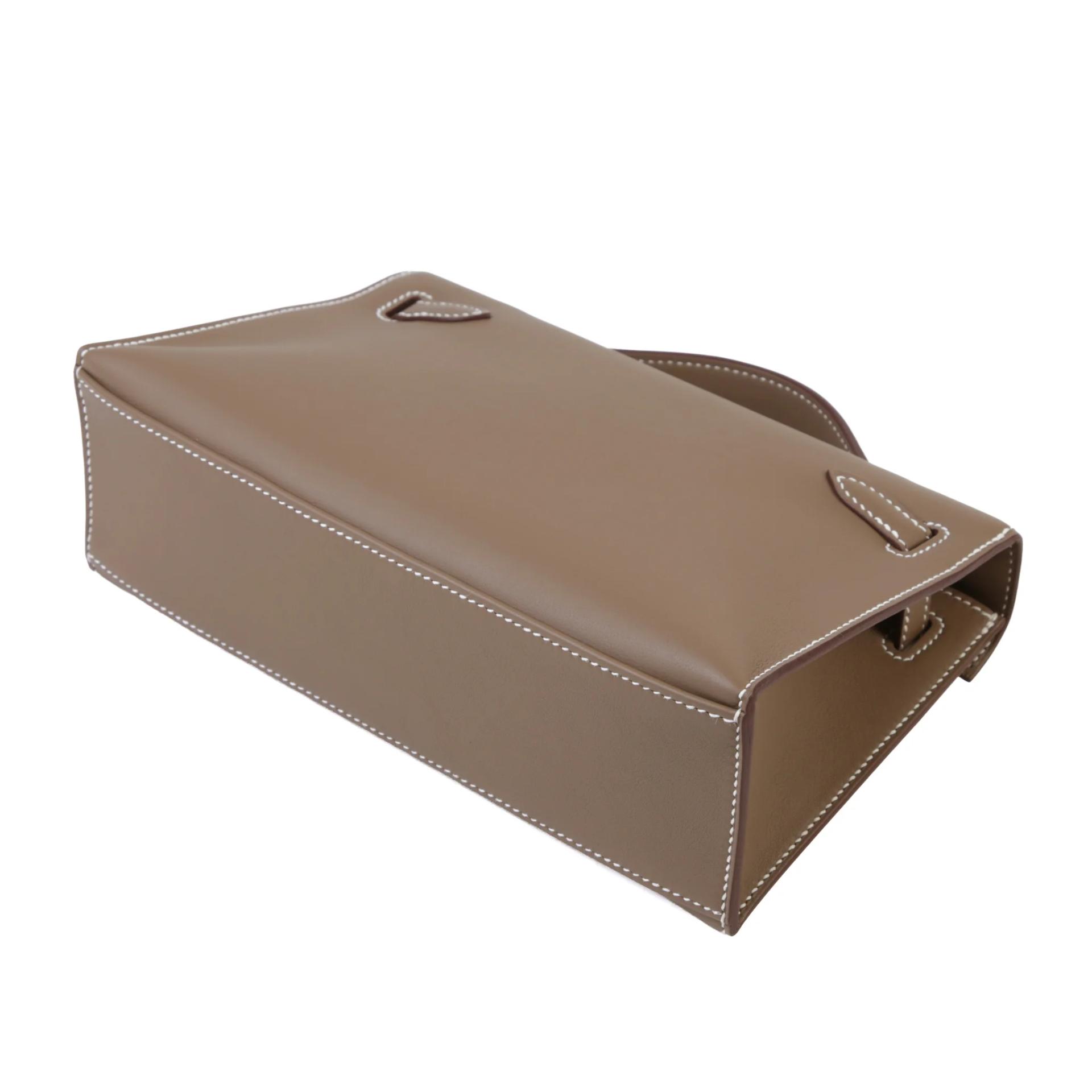 Brand New ( Rank N ) HERMÈS Kelly Pochette Etoupe (18) Swift Gold hardware G (2026) - 7