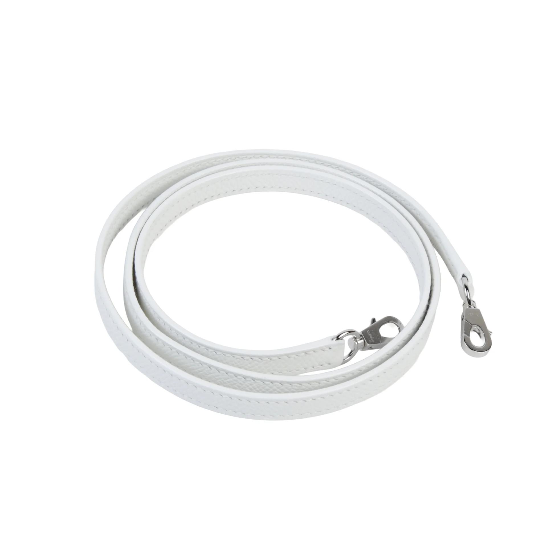 Excellent ( Rank SA ) HERMÈS Mini Kelly II New White (0U) Epsom Palladium hardware K (2025) - 14