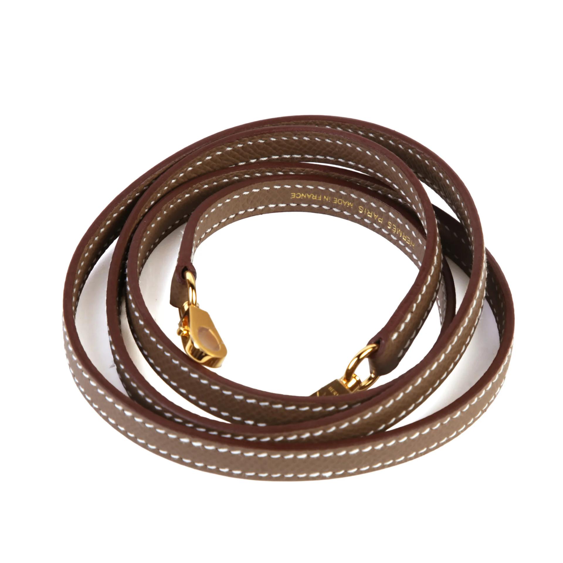Brand New ( Rank N ) HERMÈS Mini Kelly II Etoupe (18) Epsom Gold hardware G (2026) - 14
