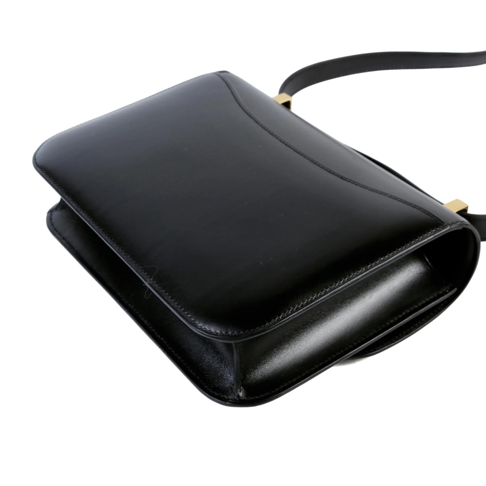 Excellent ( Rank SA ) HERMÈS Constance 24 Noir (89) Box-calf Lizard Hardware Gold hardware B (2023) - 7