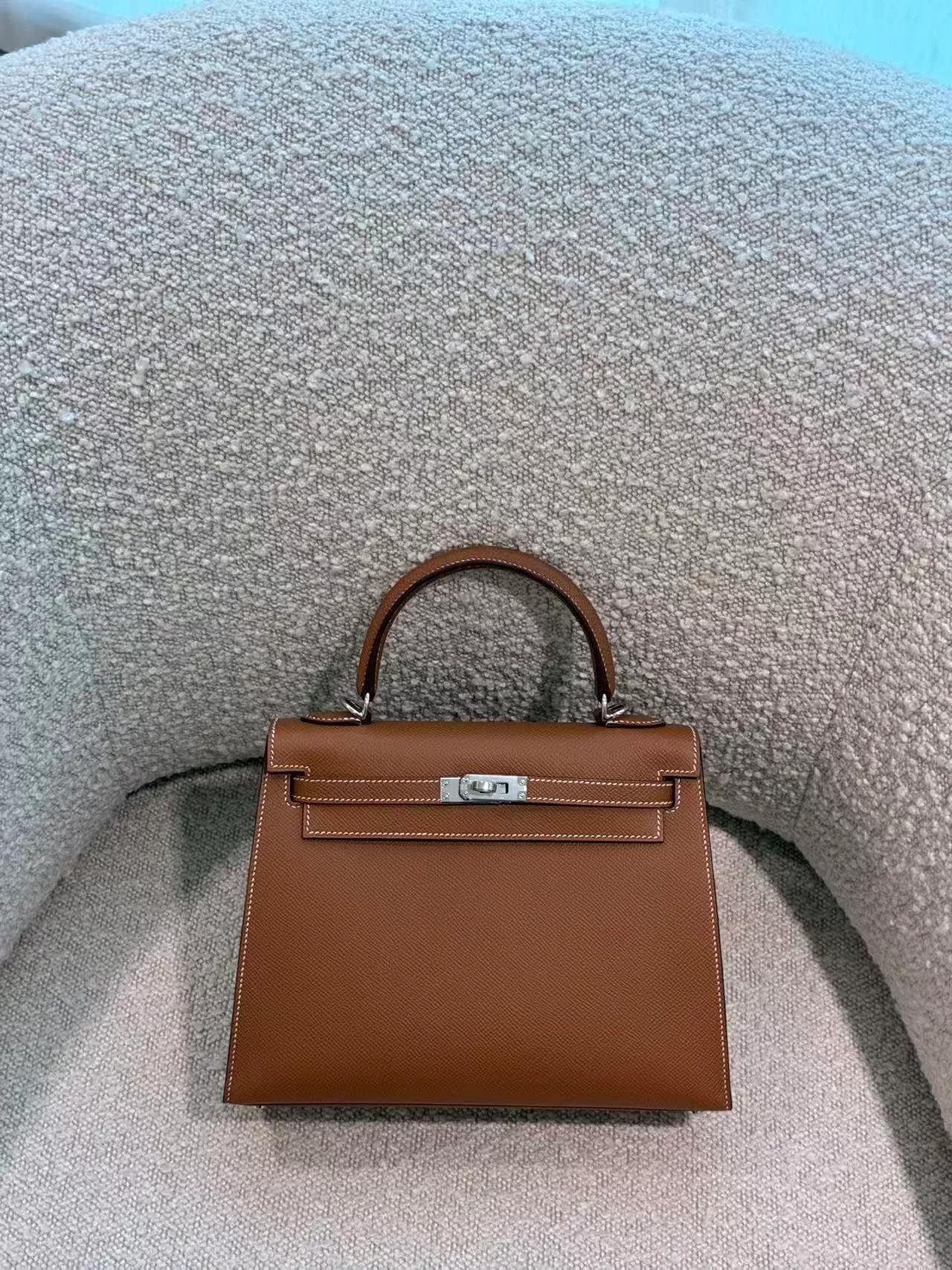 ランク N 新品 HERMÈS エルメス ケリー25 セリエ ゴールド (37) エプソン シルバー金具 G刻印 (2026) - 6