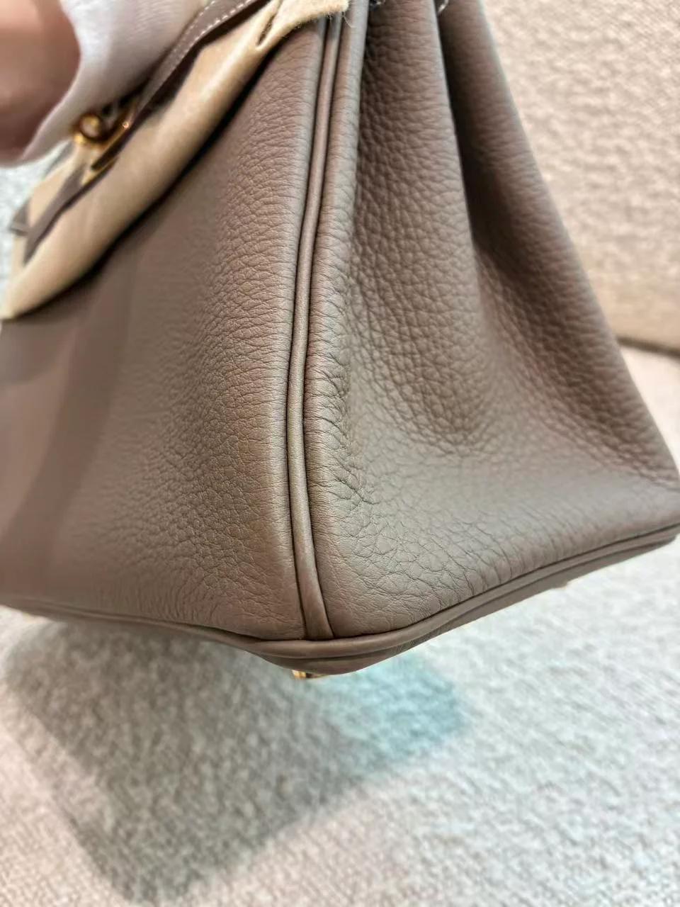 ランク N 新品 HERMÈS エルメス バーキン25 エトゥープ (18) トゴ ゴールド金具 G刻印 (2026) - 14