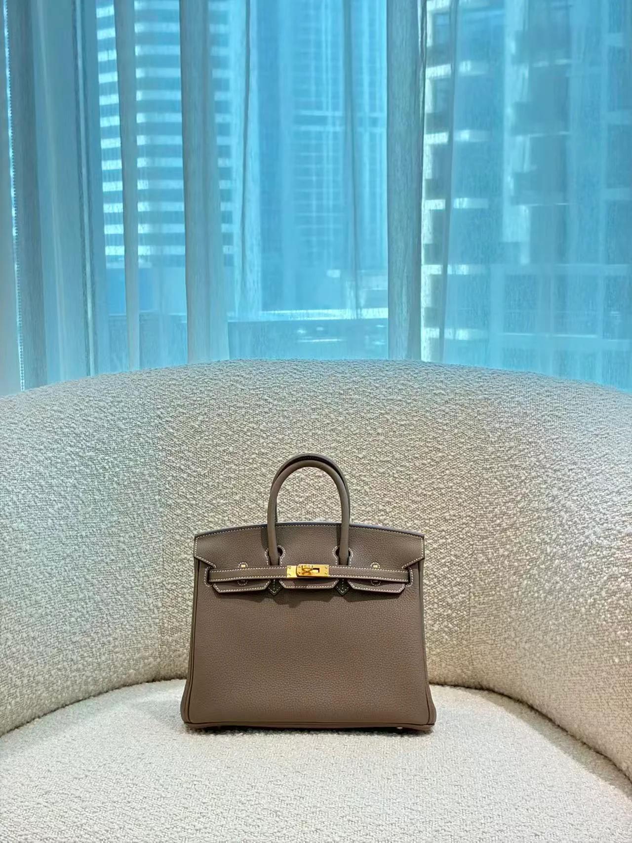 ランク N 新品 HERMÈS エルメス バーキン25 エトゥープ (18) トゴ ゴールド金具 G刻印 (2026) - 8