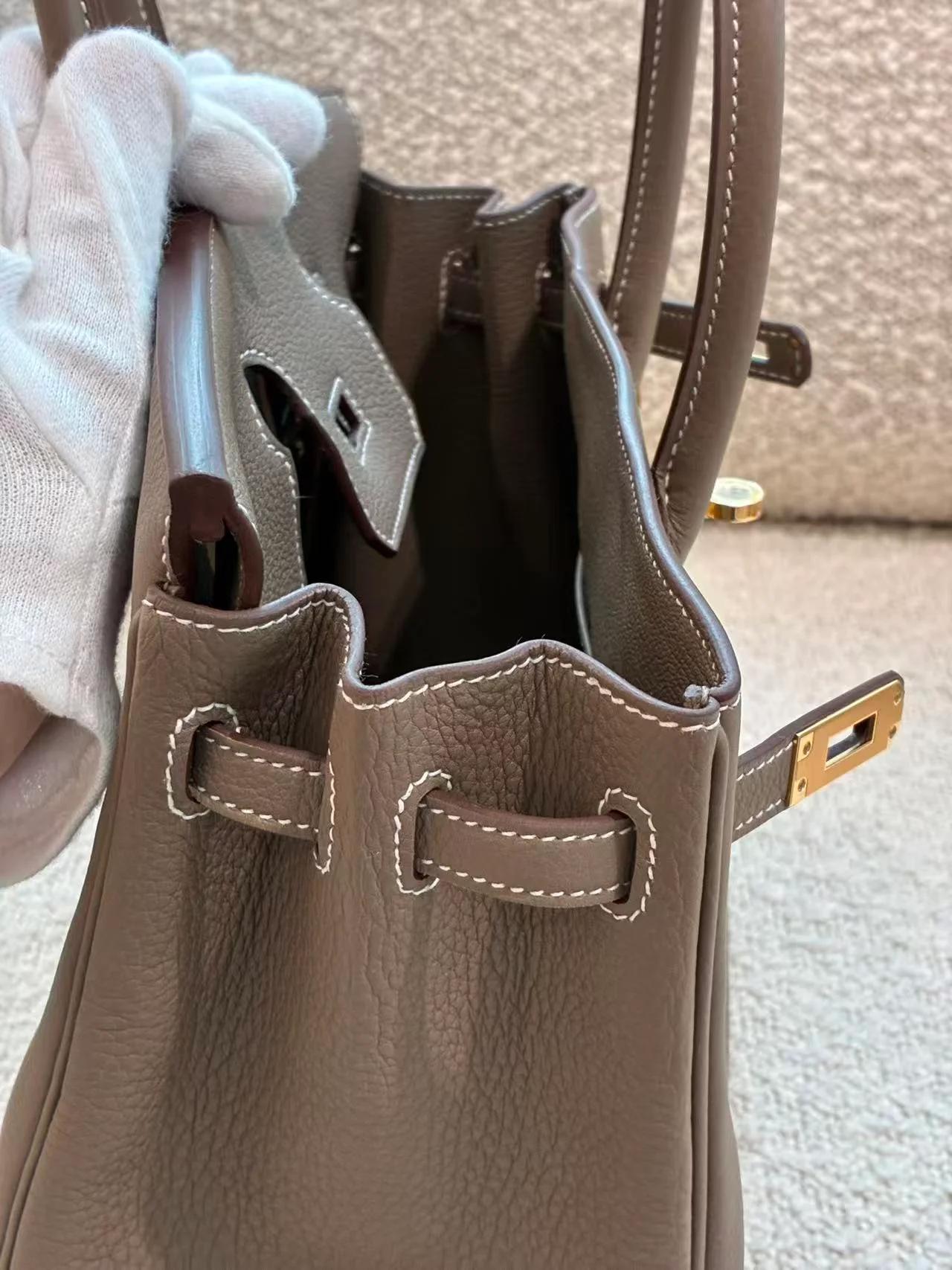 ランク N 新品 HERMÈS エルメス バーキン25 エトゥープ (18) トゴ ゴールド金具 G刻印 (2026) - 26