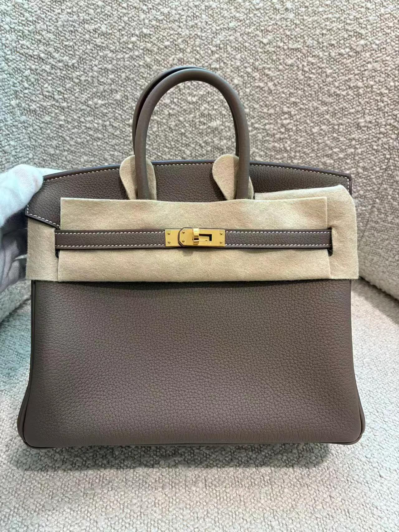 ランク N 新品 HERMÈS エルメス バーキン25 エトゥープ (18) トゴ ゴールド金具 G刻印 (2026) - 3