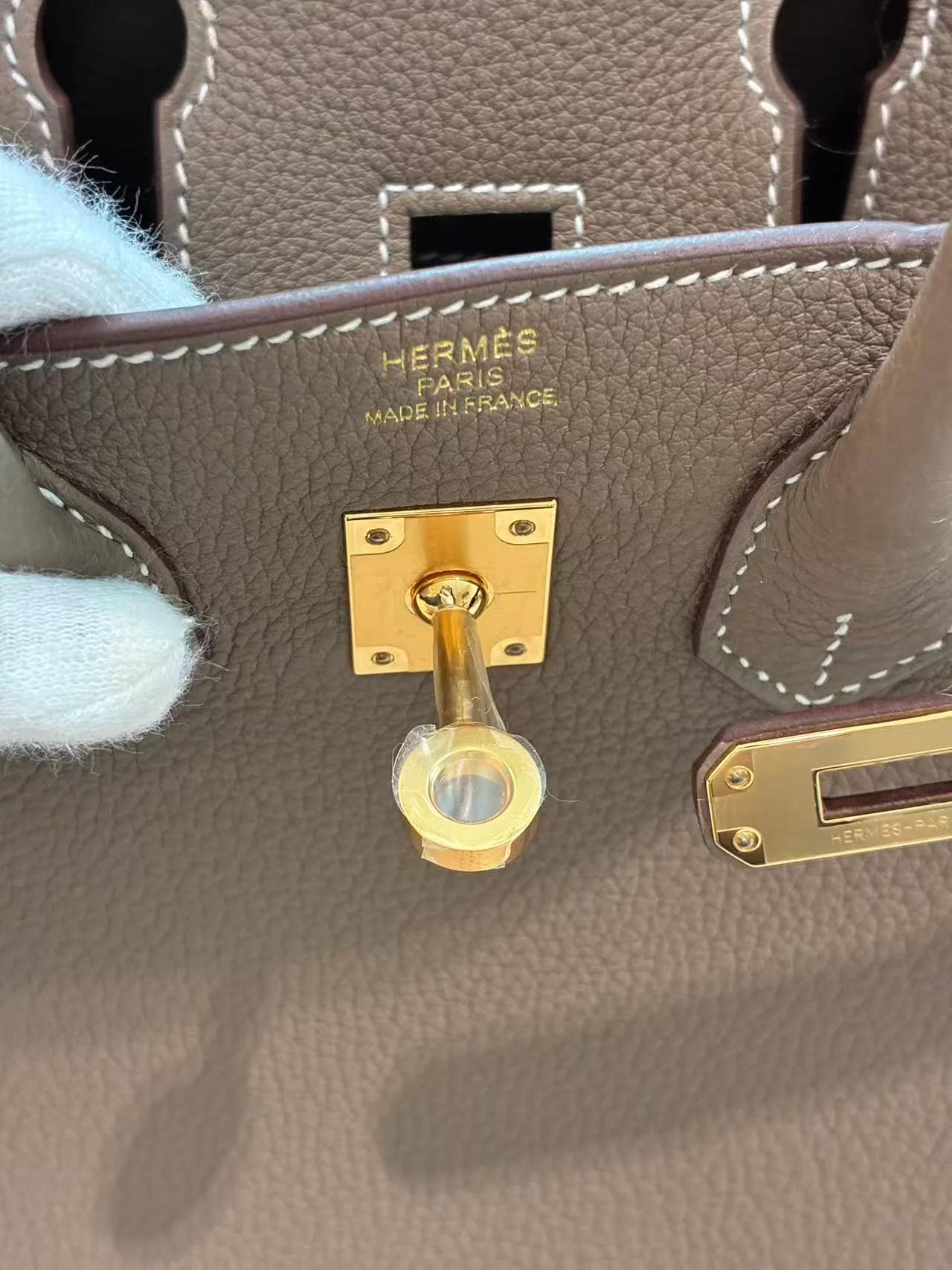 ランク N 新品 HERMÈS エルメス バーキン25 エトゥープ (18) トゴ ゴールド金具 G刻印 (2026) - 23