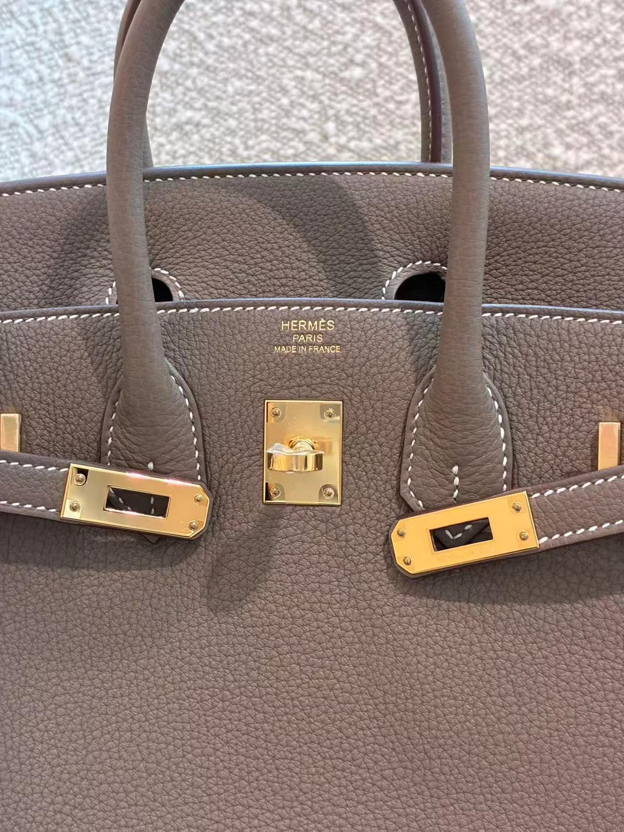 ランク N 新品 HERMÈS エルメス バーキン25 エトゥープ (18) トゴ ゴールド金具 G刻印 (2026) - 24