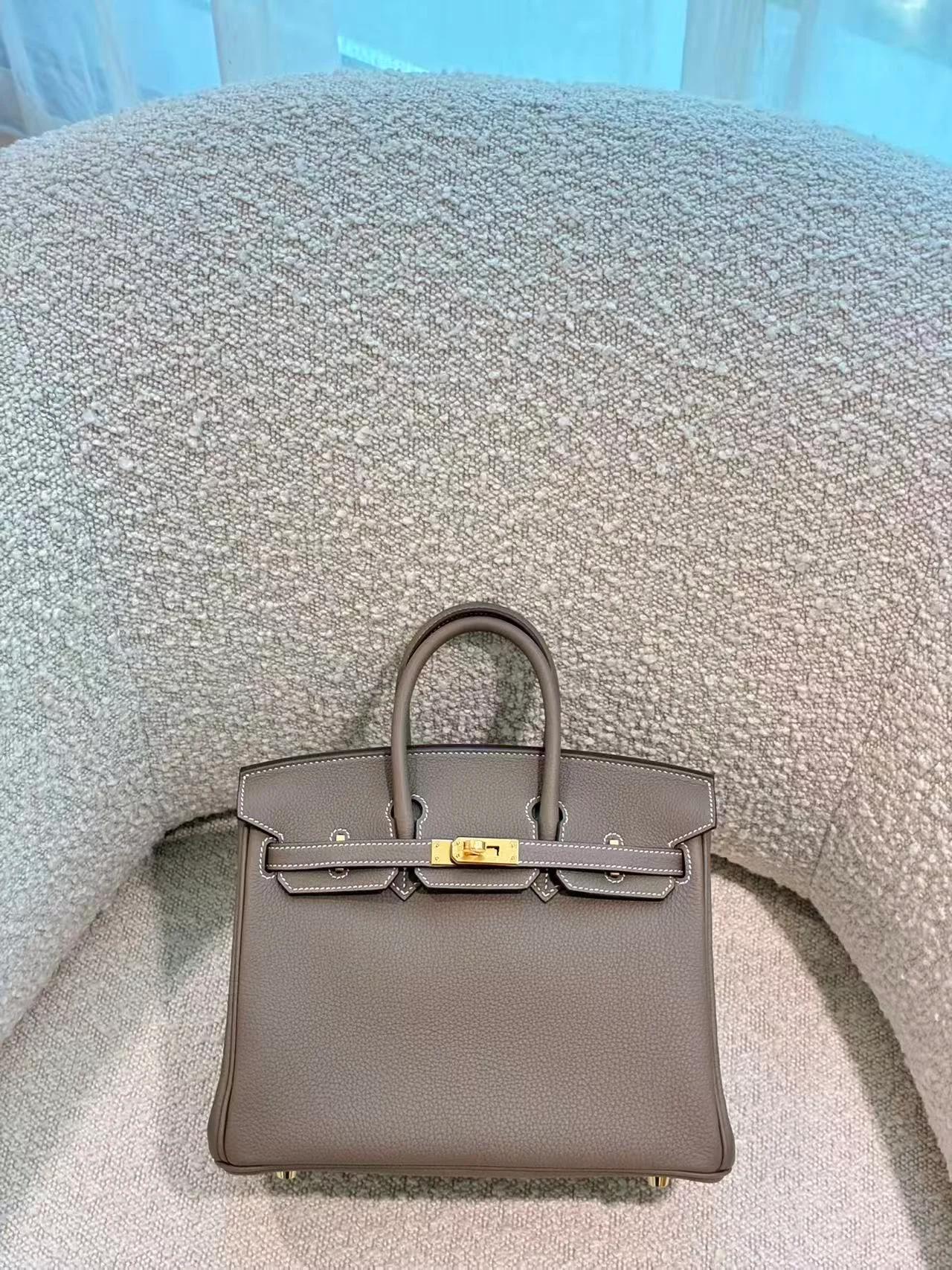 ランク N 新品 HERMÈS エルメス バーキン25 エトゥープ (18) トゴ ゴールド金具 G刻印 (2026) - 6