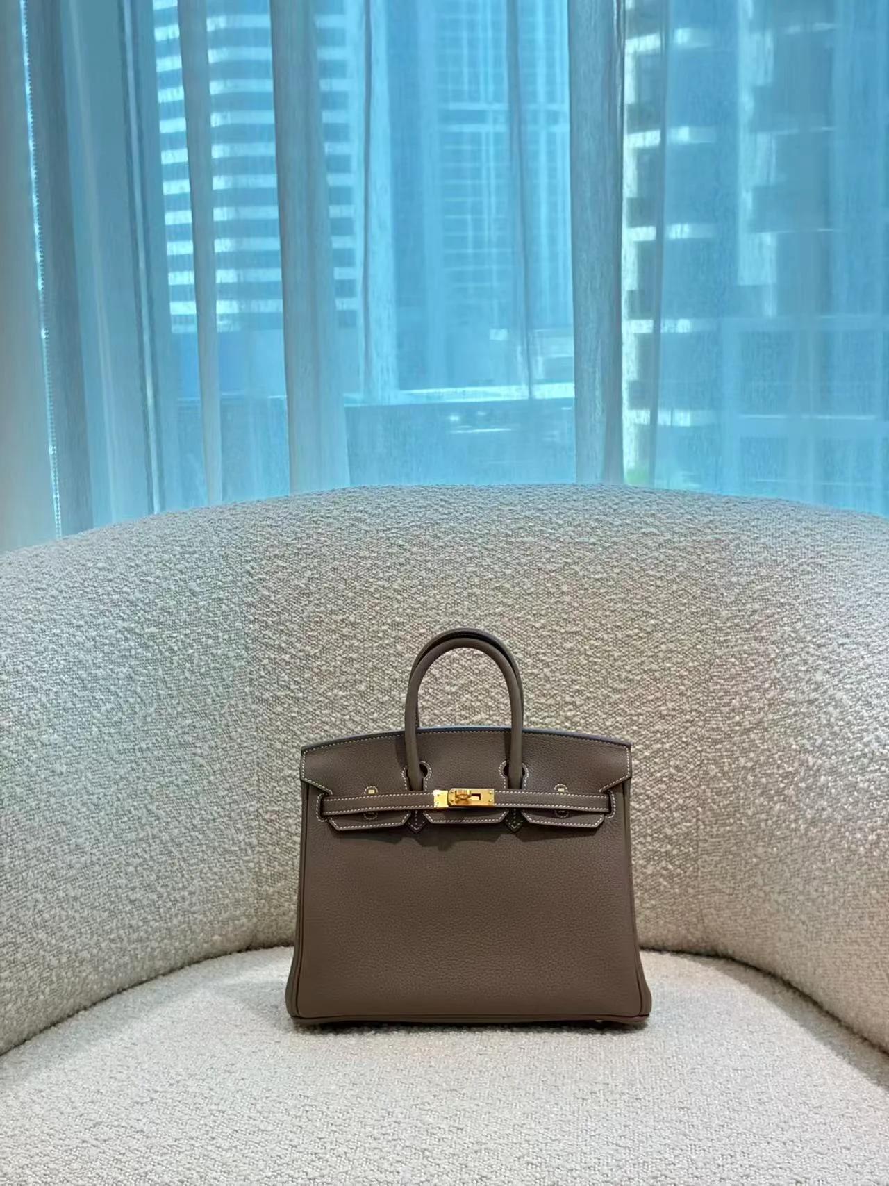 ランク N 新品 HERMÈS エルメス バーキン25 エトゥープ (18) トゴ ゴールド金具 G刻印 (2026) - 7