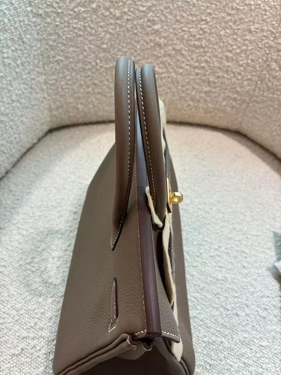 ランク N 新品 HERMÈS エルメス バーキン25 エトゥープ (18) トゴ ゴールド金具 G刻印 (2026) - 12