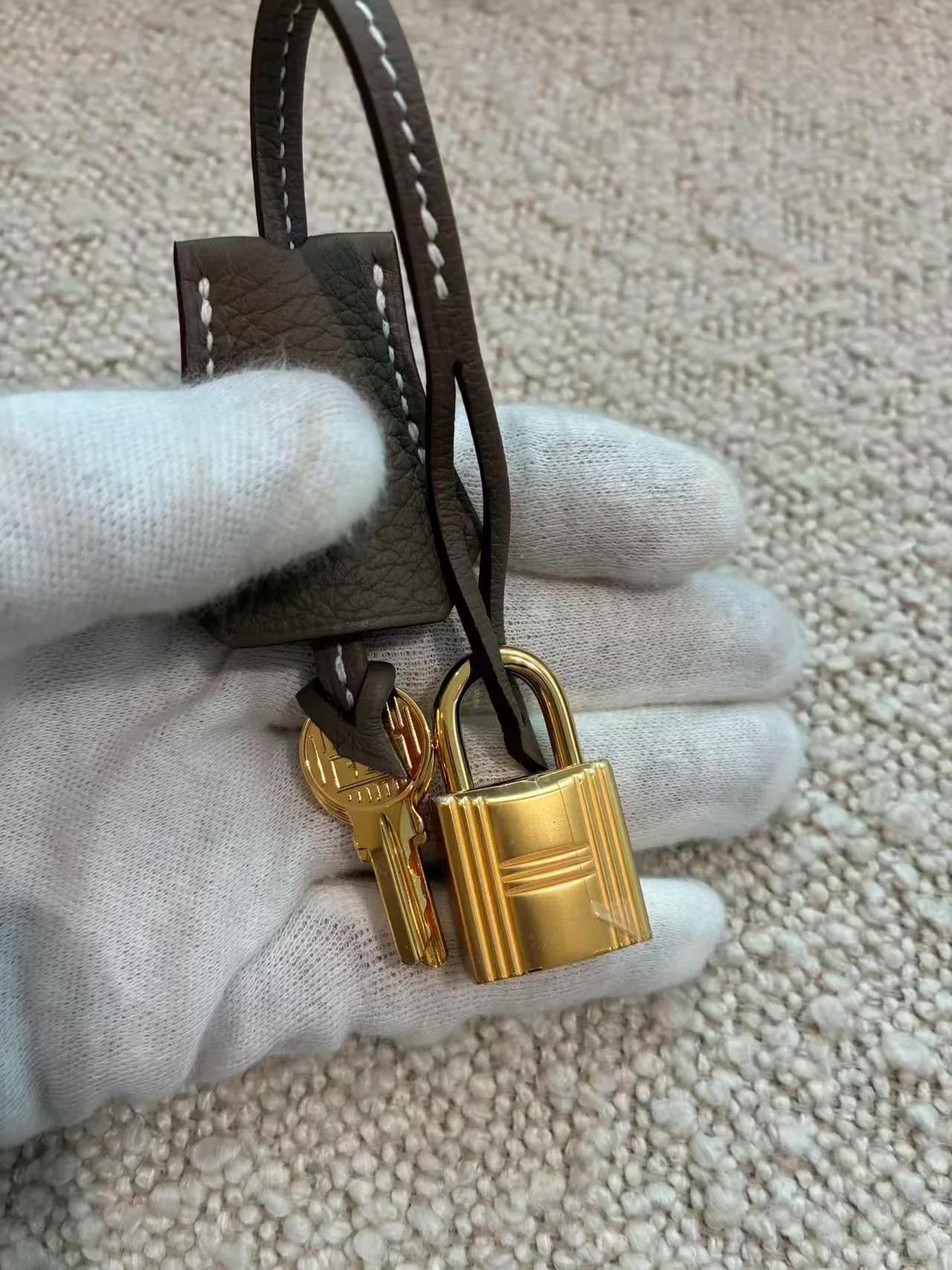 ランク N 新品 HERMÈS エルメス バーキン25 エトゥープ (18) トゴ ゴールド金具 G刻印 (2026) - 29
