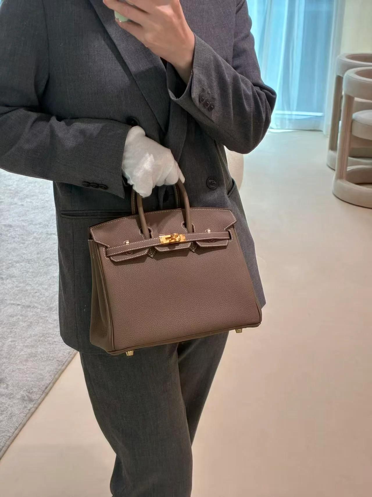 ランク N 新品 HERMÈS エルメス バーキン25 エトゥープ (18) トゴ ゴールド金具 G刻印 (2026) - 9