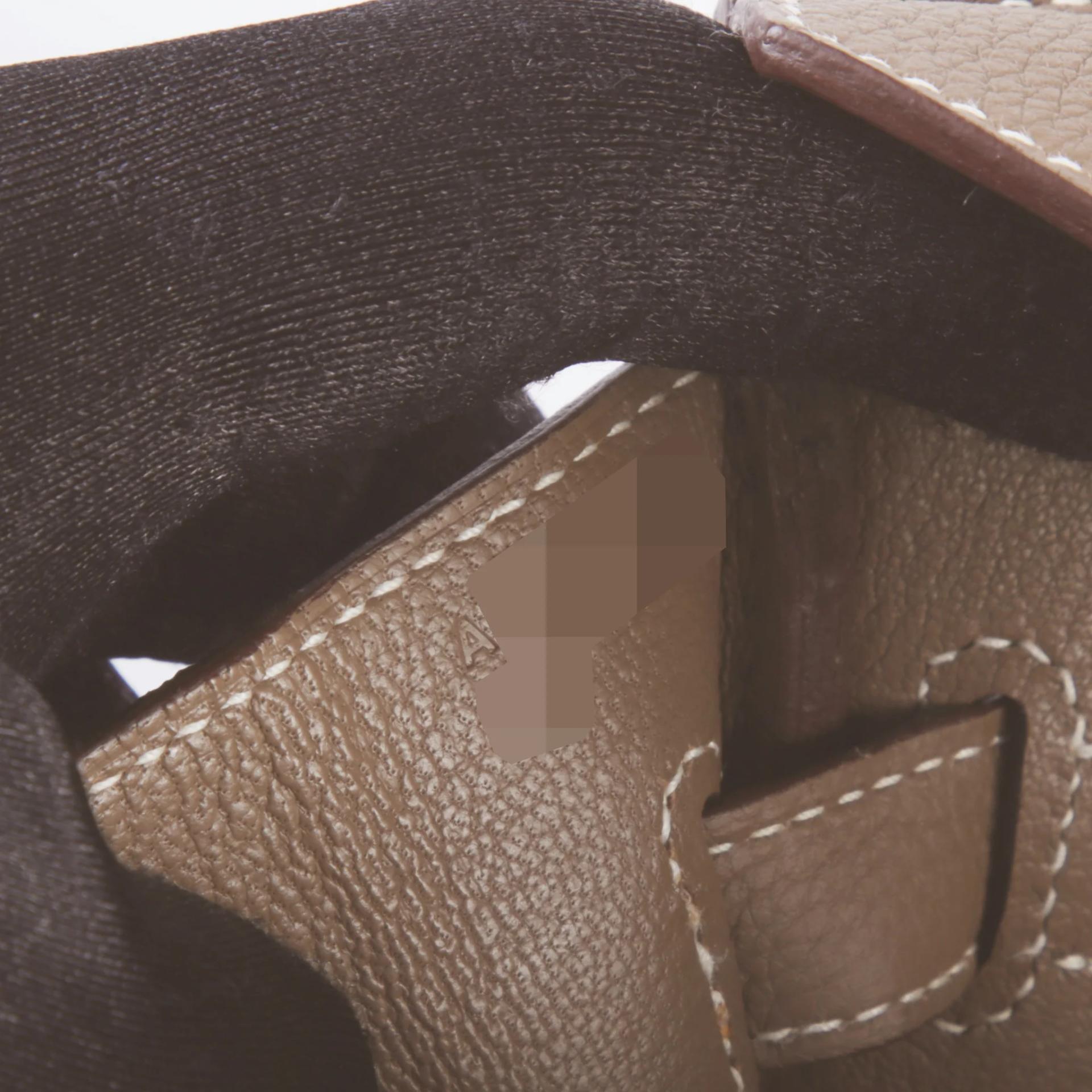 ランク NS 未使用品 HERMÈS エルメス バーキン30 エトゥープ (18) トゴ シルバー金具 A刻印 (2017) - 13