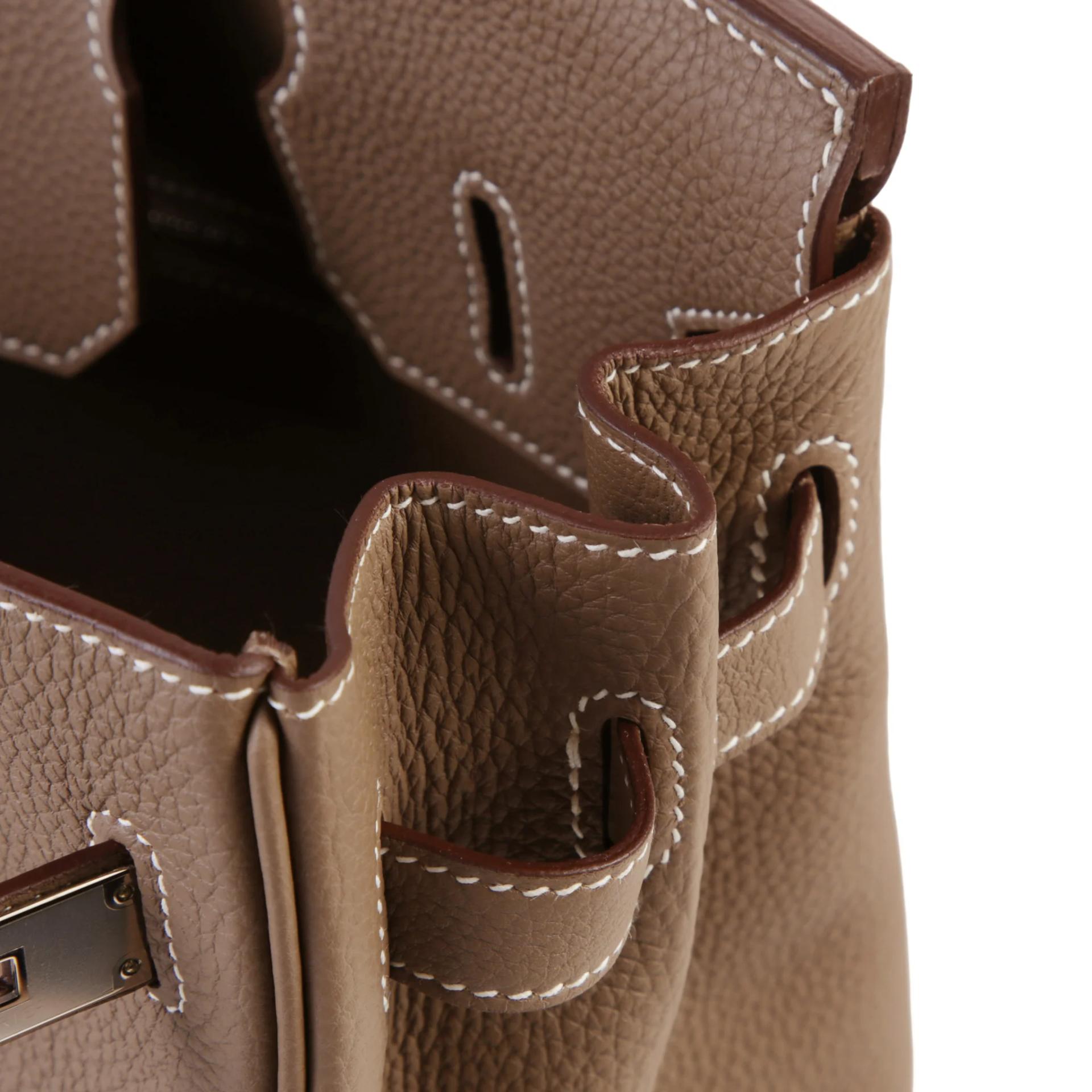ランク NS 未使用品 HERMÈS エルメス バーキン30 エトゥープ (18) トゴ シルバー金具 A刻印 (2017) - 11