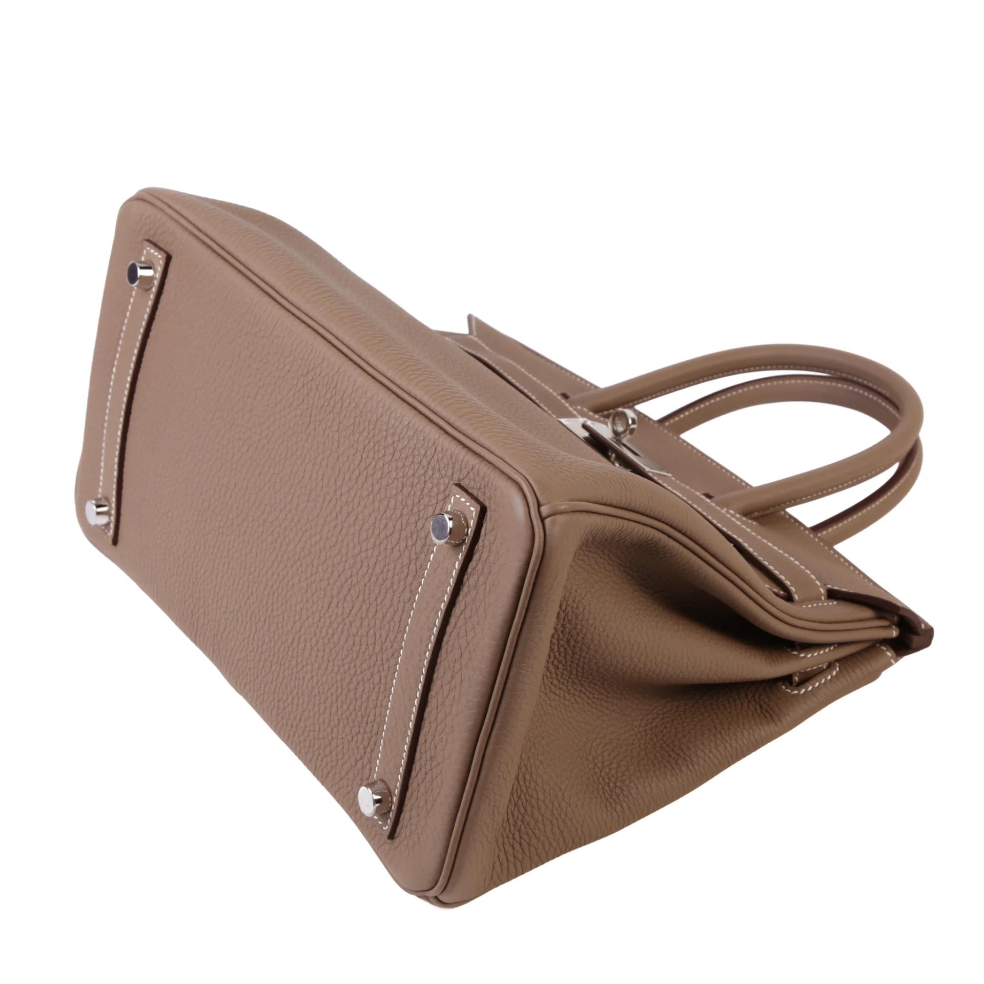 ランク NS 未使用品 HERMÈS エルメス バーキン30 エトゥープ (18) トゴ シルバー金具 A刻印 (2017) - 5
