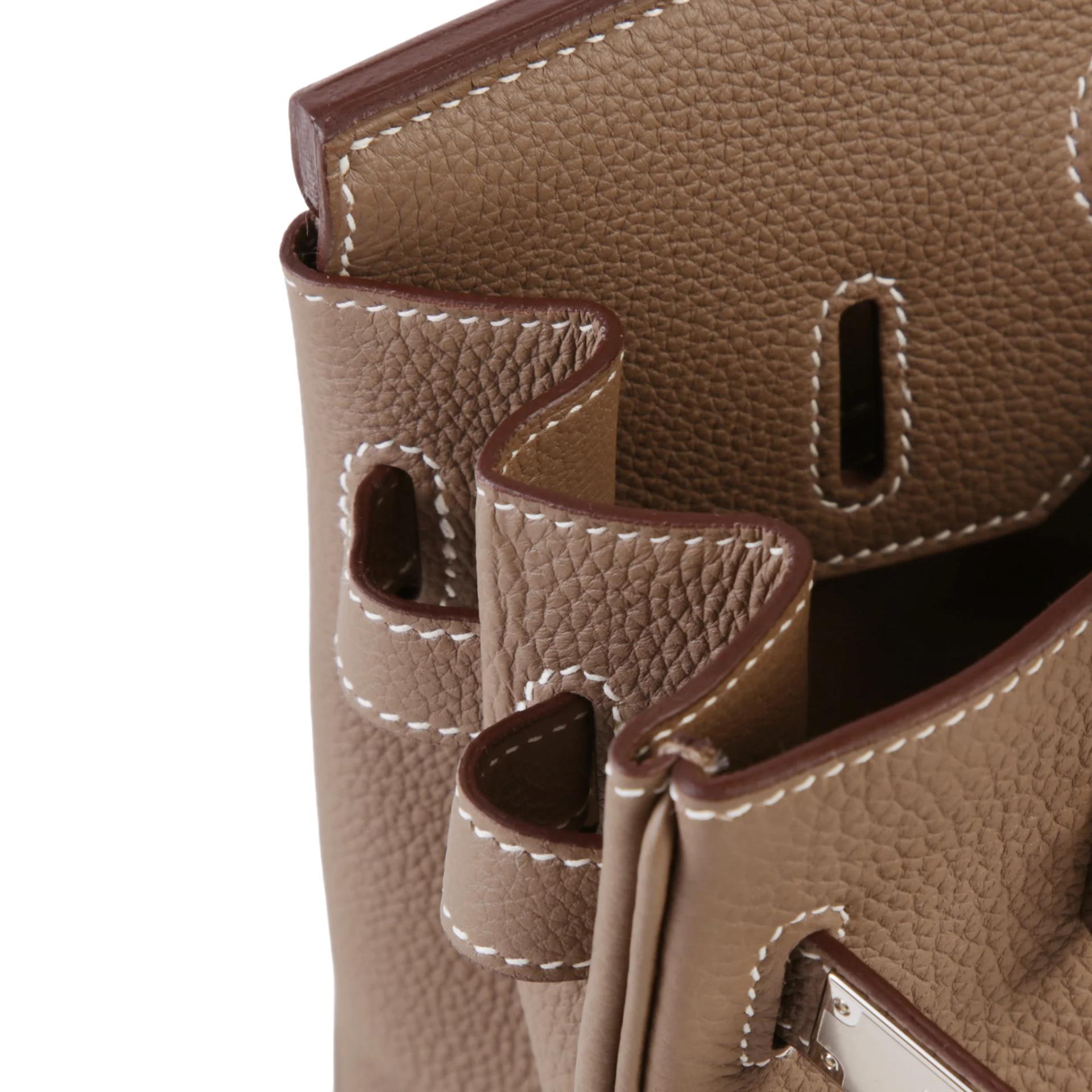 ランク NS 未使用品 HERMÈS エルメス バーキン30 エトゥープ (18) トゴ シルバー金具 A刻印 (2017) - 12