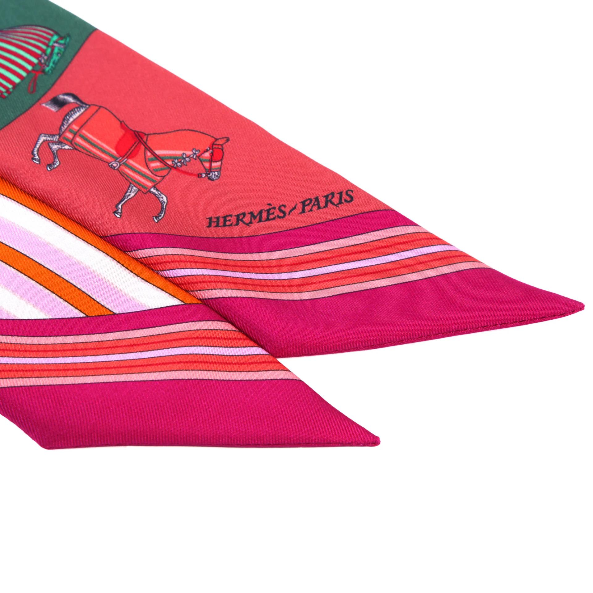Excellent ( Rank SA ) HERMÈS Twilly Couvertures Nouvelles Multi-color Silk - 3