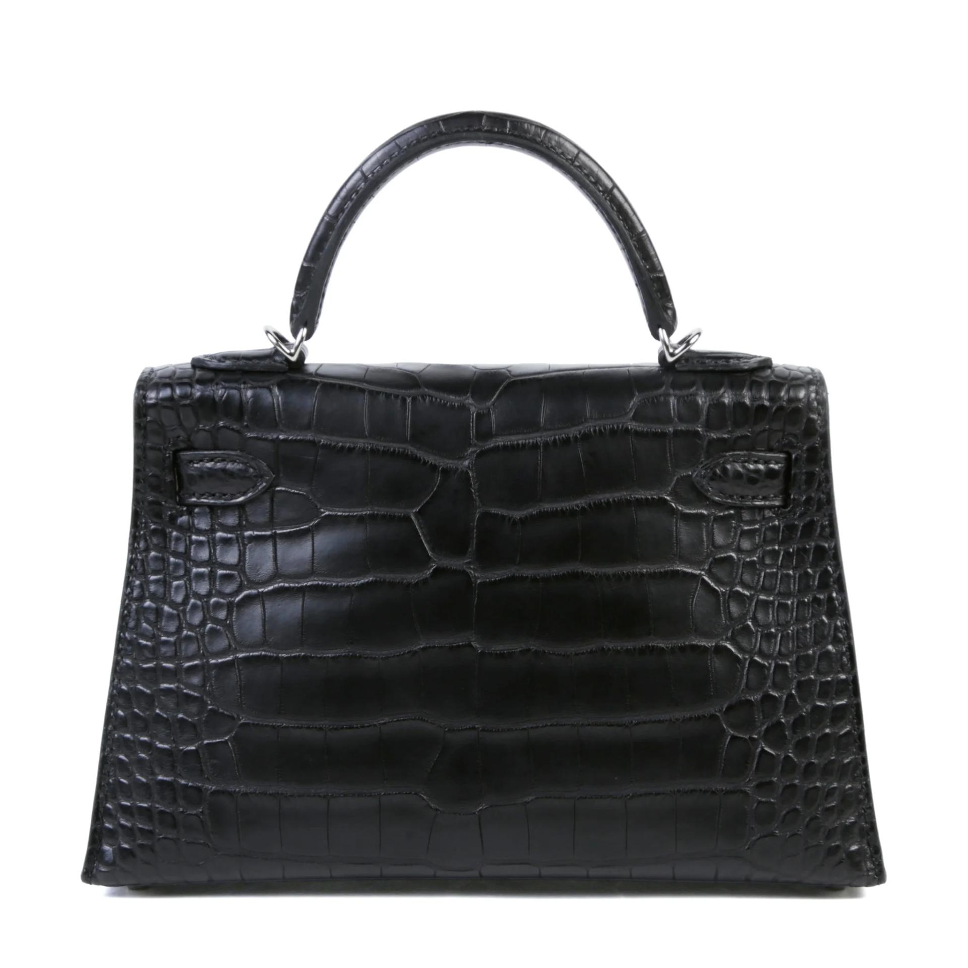 Brand New ( Rank N ) HERMÈS Mini Kelly II Noir (89) Matte Alligator Palladium hardware K (2025) - 2