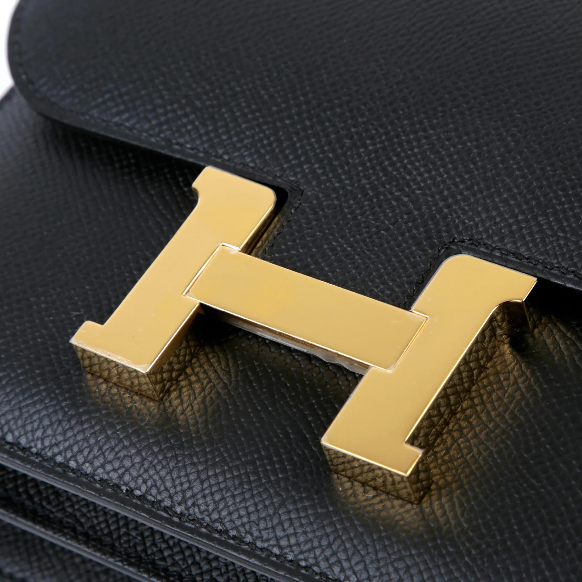Brand New ( Rank N ) HERMÈS Constance Mini Noir (89) Epsom Gold hardware G (2026) - 8