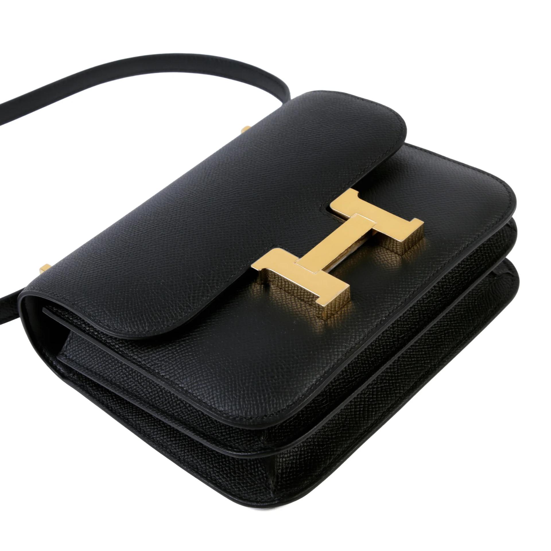 Brand New ( Rank N ) HERMÈS Constance Mini Noir (89) Epsom Gold hardware G (2026) - 4