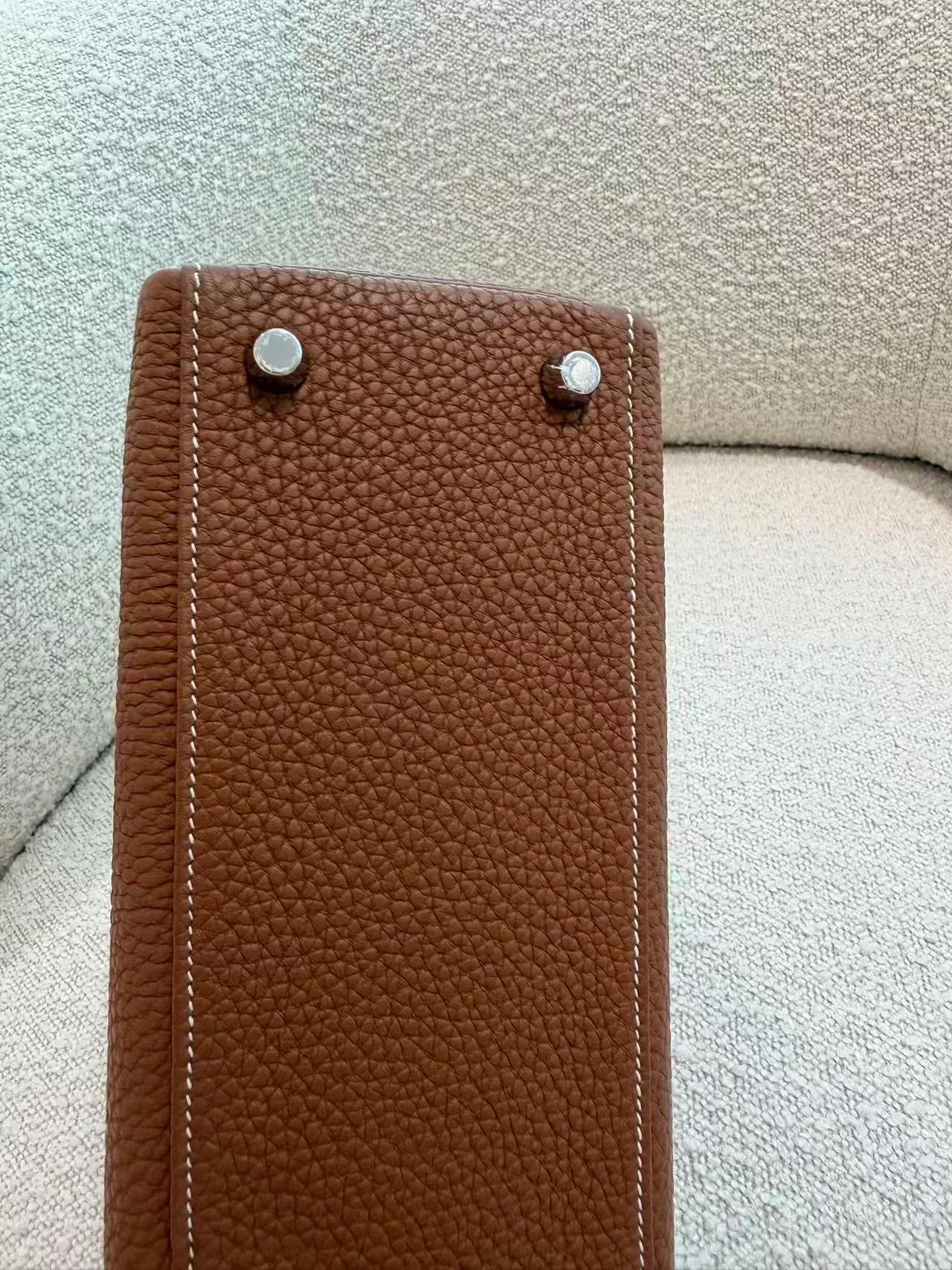 SA超美品 HERMÈS 愛馬仕 Kelly 25 37 金棕色 Gold Togo小牛皮 銀扣 B刻 2023年 - 15