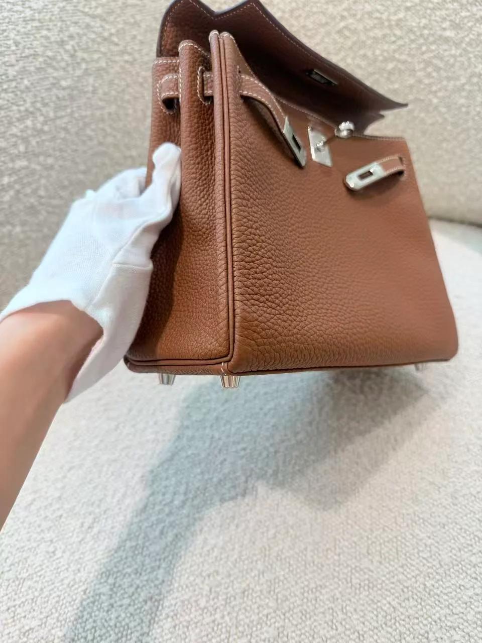 SA超美品 HERMÈS 愛馬仕 Kelly 25 37 金棕色 Gold Togo小牛皮 銀扣 B刻 2023年 - 10