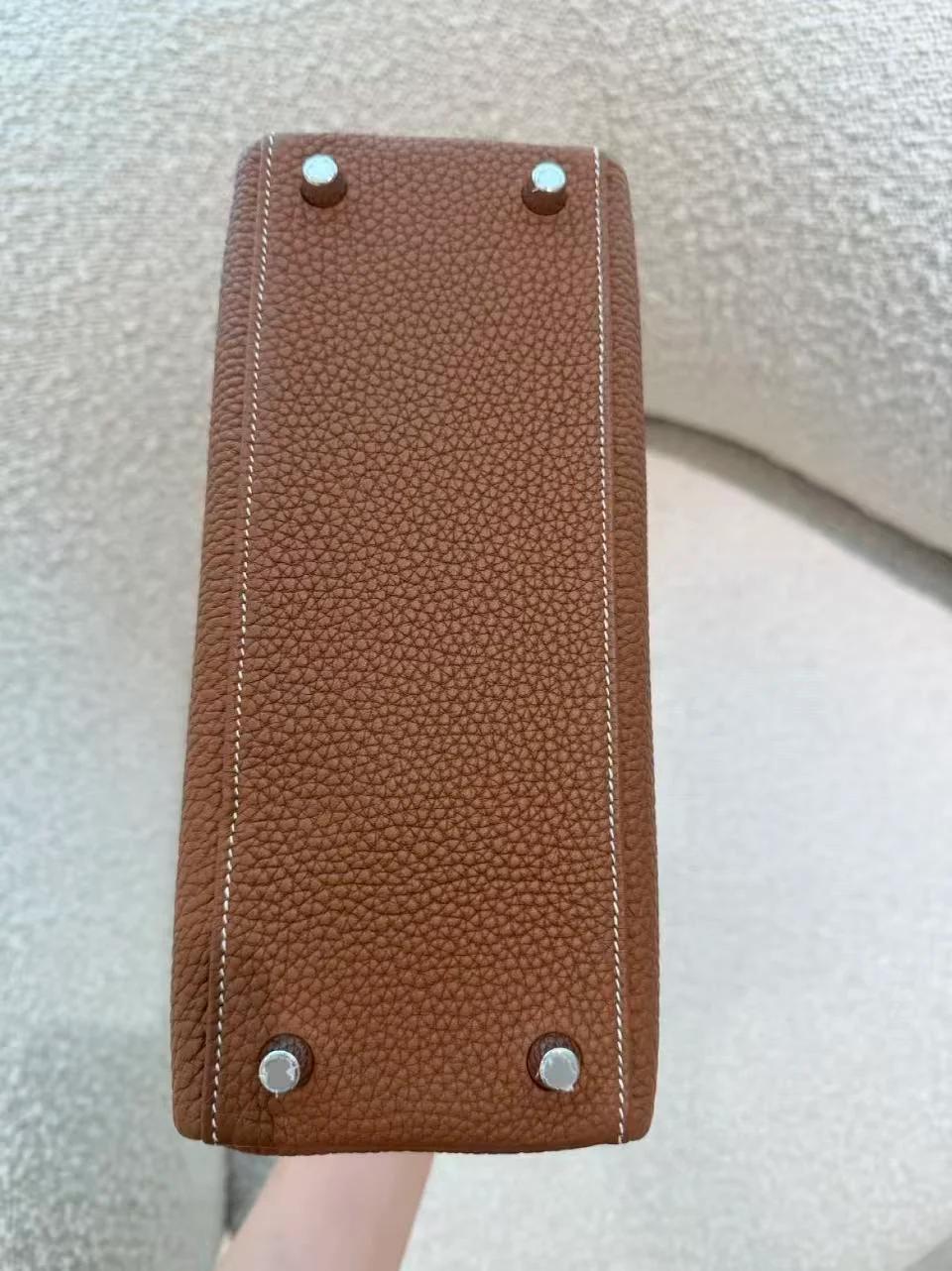 SA超美品 HERMÈS 愛馬仕 Kelly 25 37 金棕色 Gold Togo小牛皮 銀扣 B刻 2023年 - 16