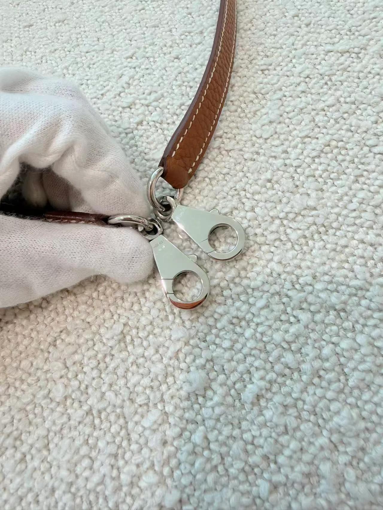 SA超美品 HERMÈS 愛馬仕 Kelly 25 37 金棕色 Gold Togo小牛皮 銀扣 B刻 2023年 - 24