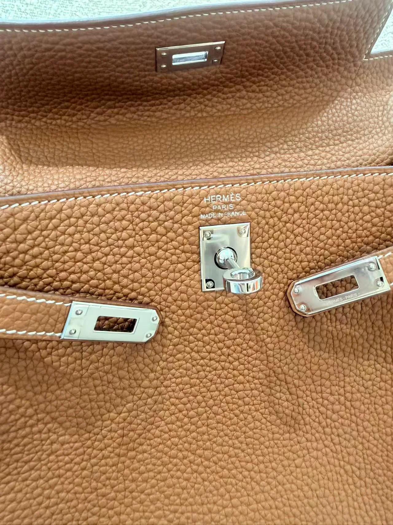 SA超美品 HERMÈS 愛馬仕 Kelly 25 37 金棕色 Gold Togo小牛皮 銀扣 B刻 2023年 - 19