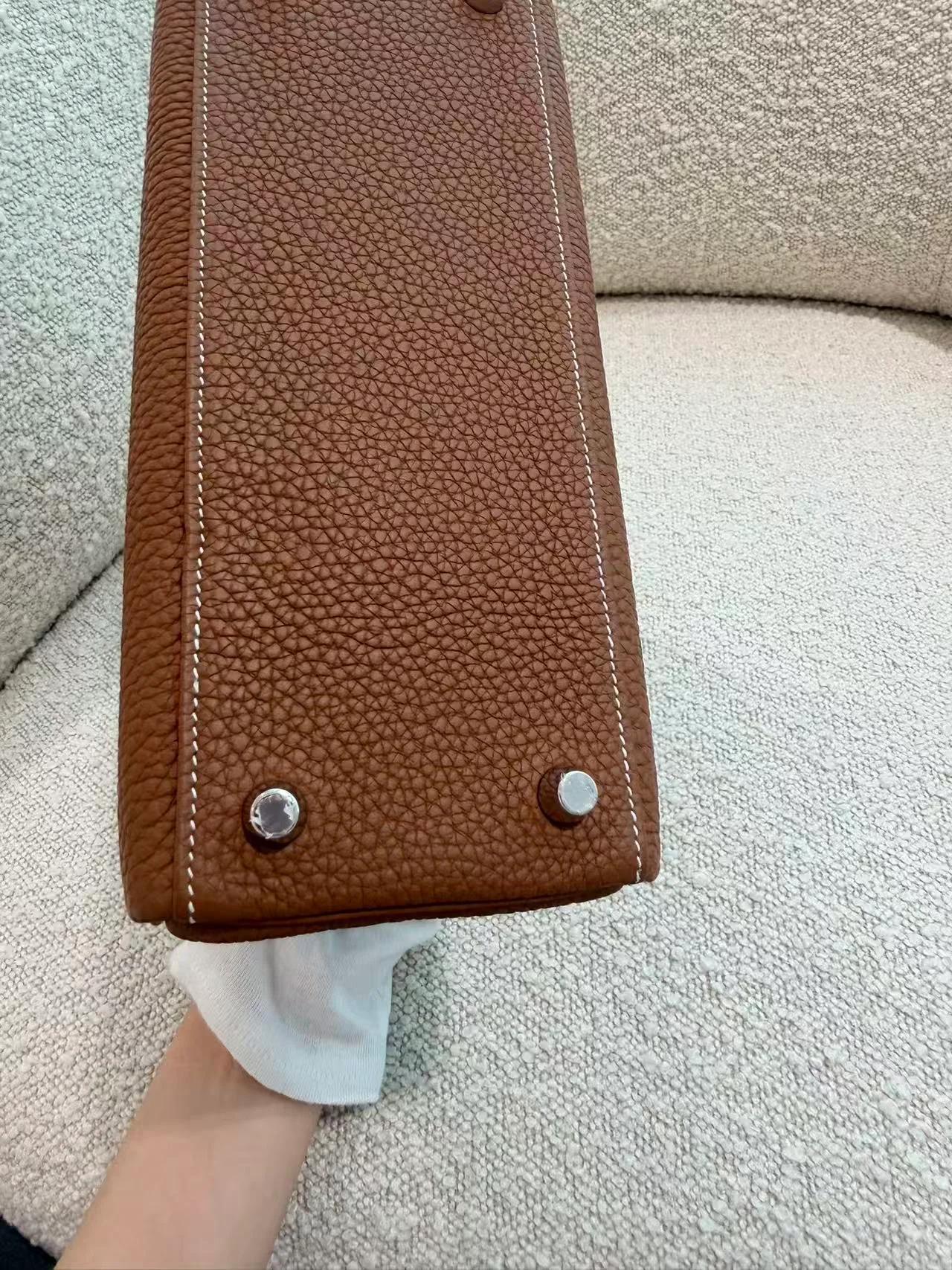 SA超美品 HERMÈS 愛馬仕 Kelly 25 37 金棕色 Gold Togo小牛皮 銀扣 B刻 2023年 - 14