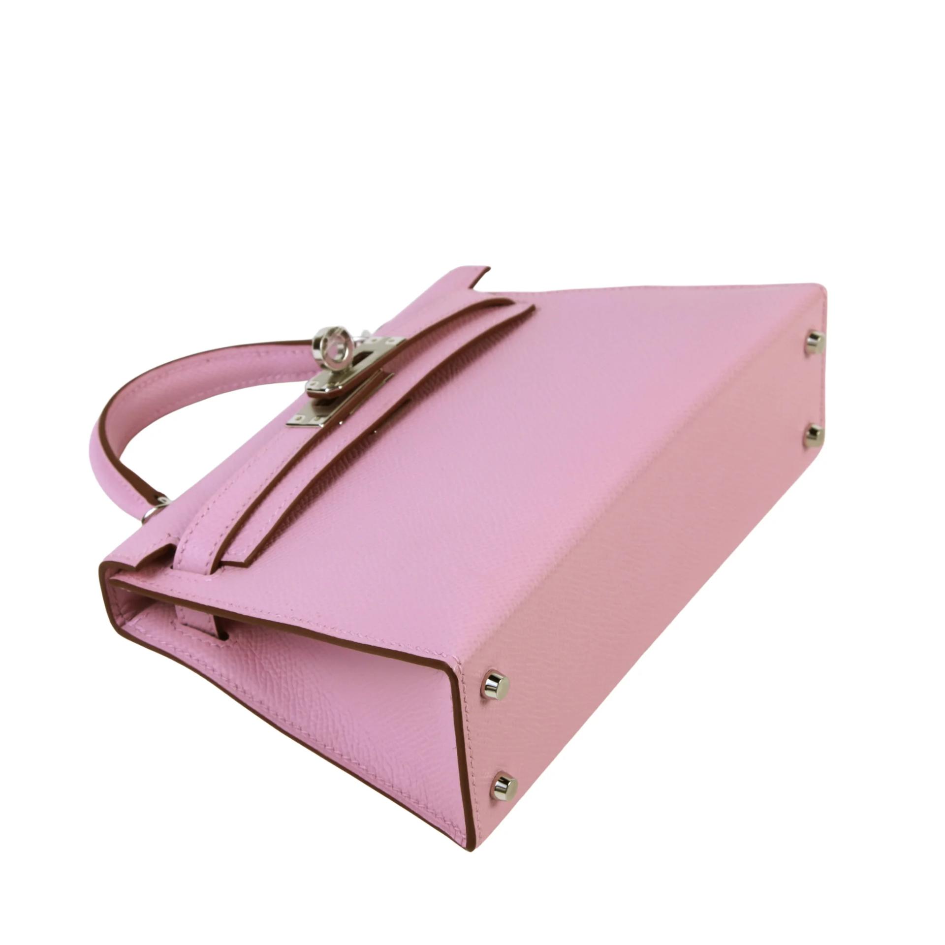Brand New ( Rank N ) HERMÈS Mini Kelly II Mauve Sylvestre (X9) Epsom Palladium hardware G (2026) - 4
