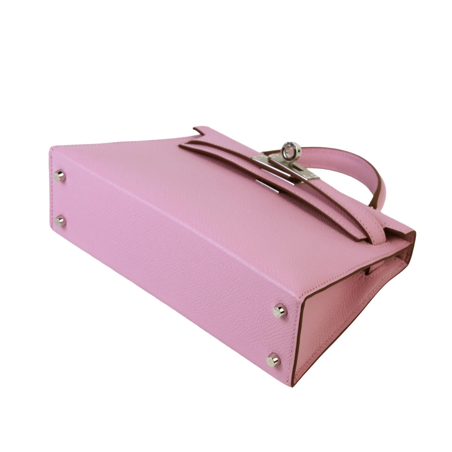 Brand New ( Rank N ) HERMÈS Mini Kelly II Mauve Sylvestre (X9) Epsom Palladium hardware G (2026) - 5