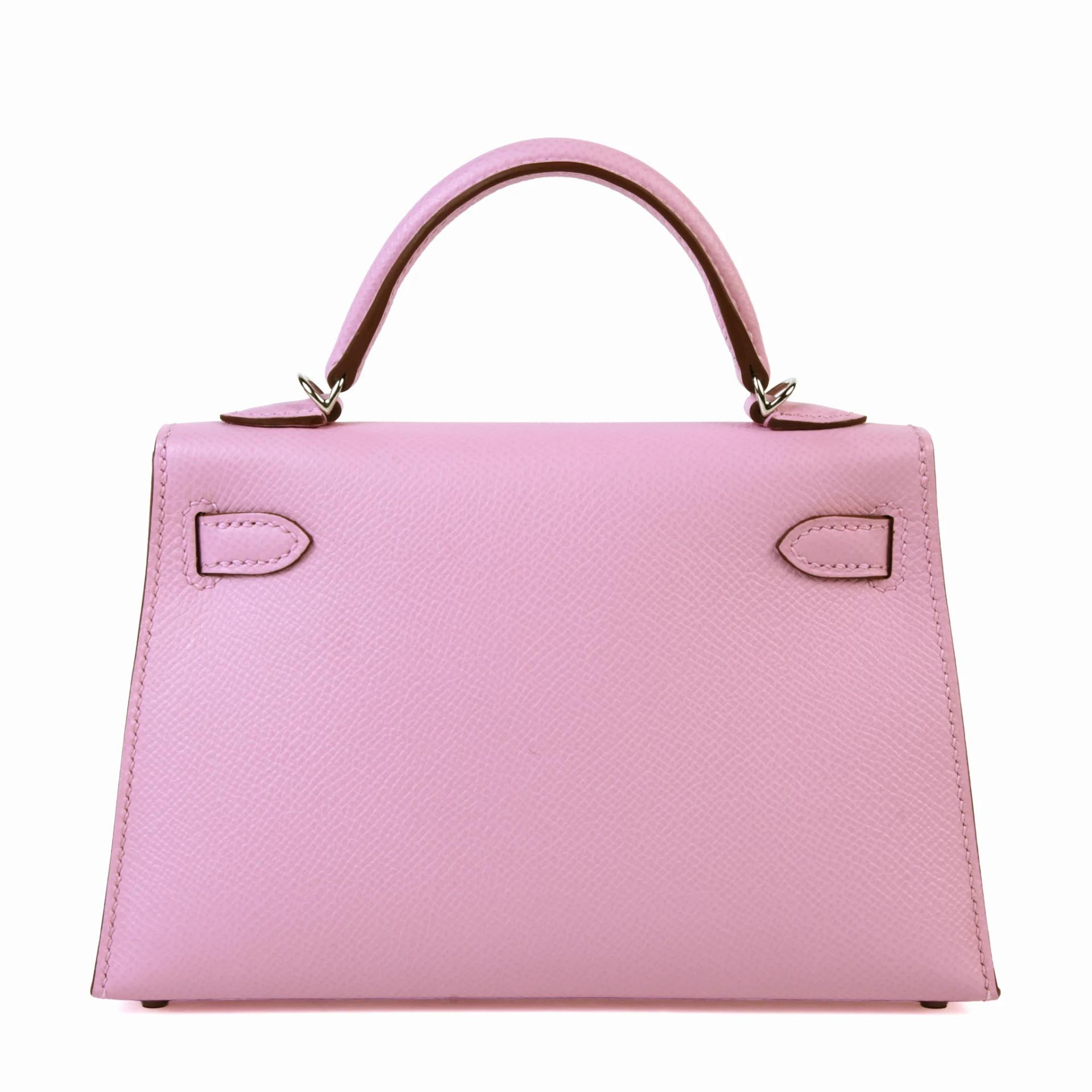 Brand New ( Rank N ) HERMÈS Mini Kelly II Mauve Sylvestre (X9) Epsom Palladium hardware G (2026) - 2