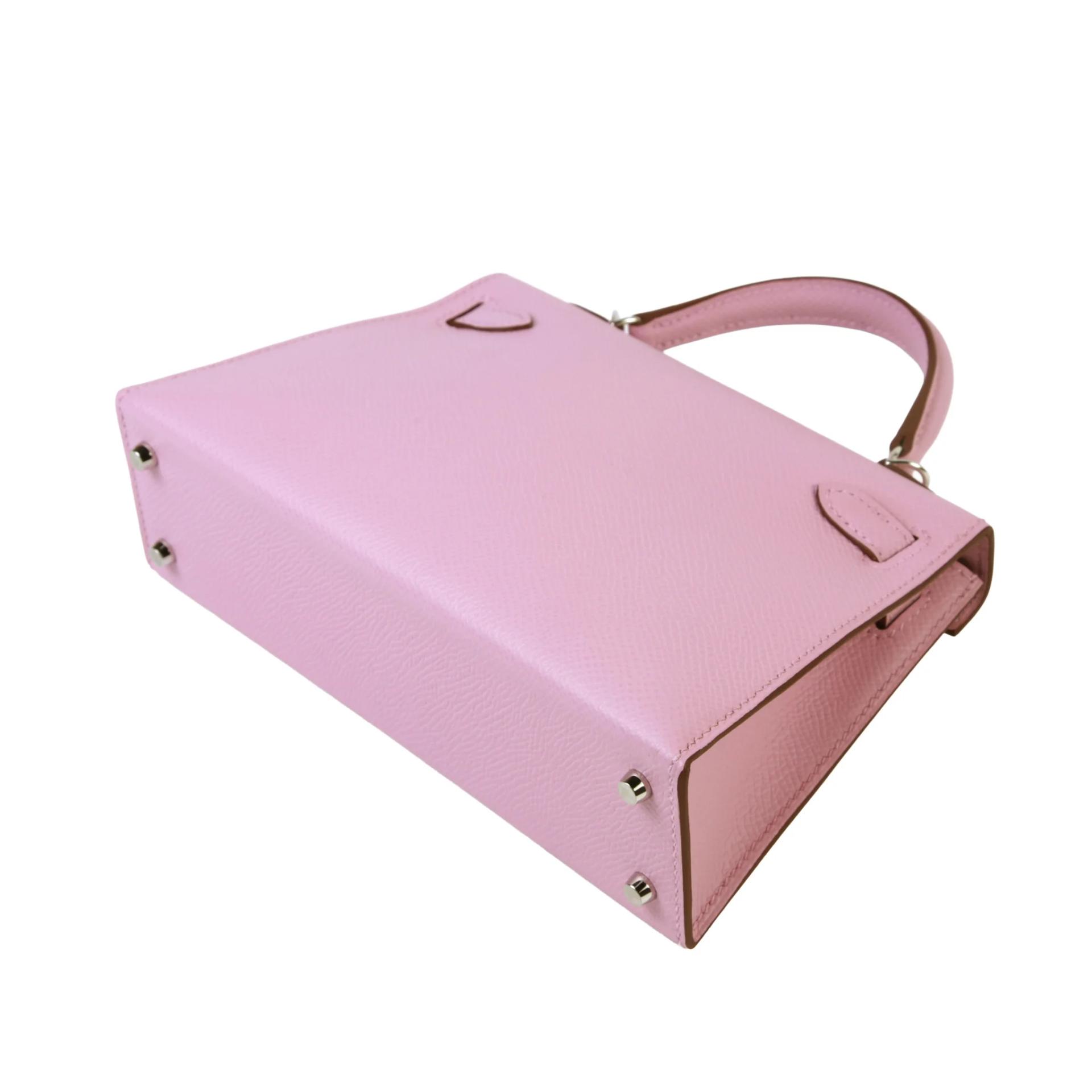 Brand New ( Rank N ) HERMÈS Mini Kelly II Mauve Sylvestre (X9) Epsom Palladium hardware G (2026) - 7
