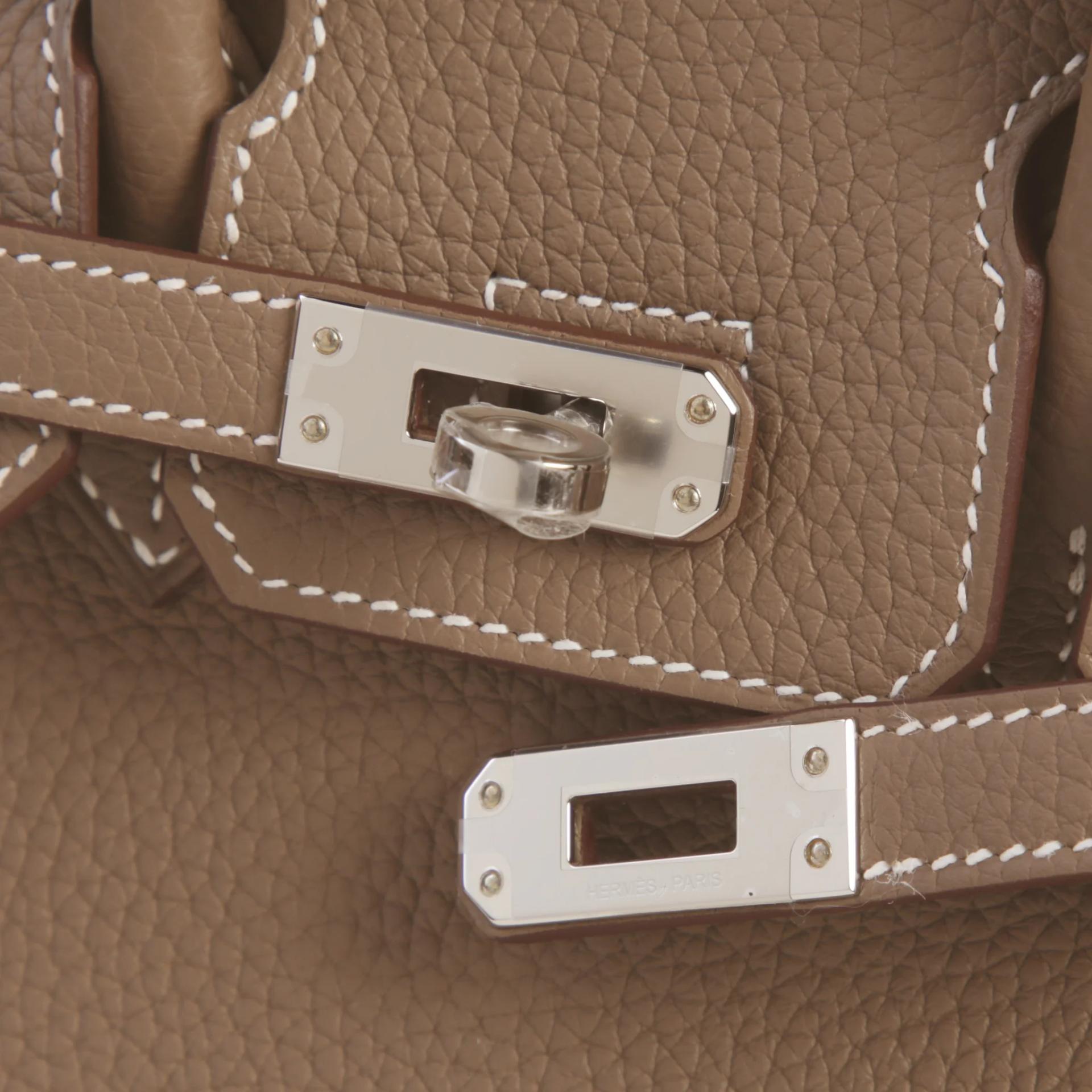 全新 HERMÈS 愛馬仕 Birkin 25 18 大象灰 Etoupe Togo小牛皮 銀扣 G刻 2026年 - 8