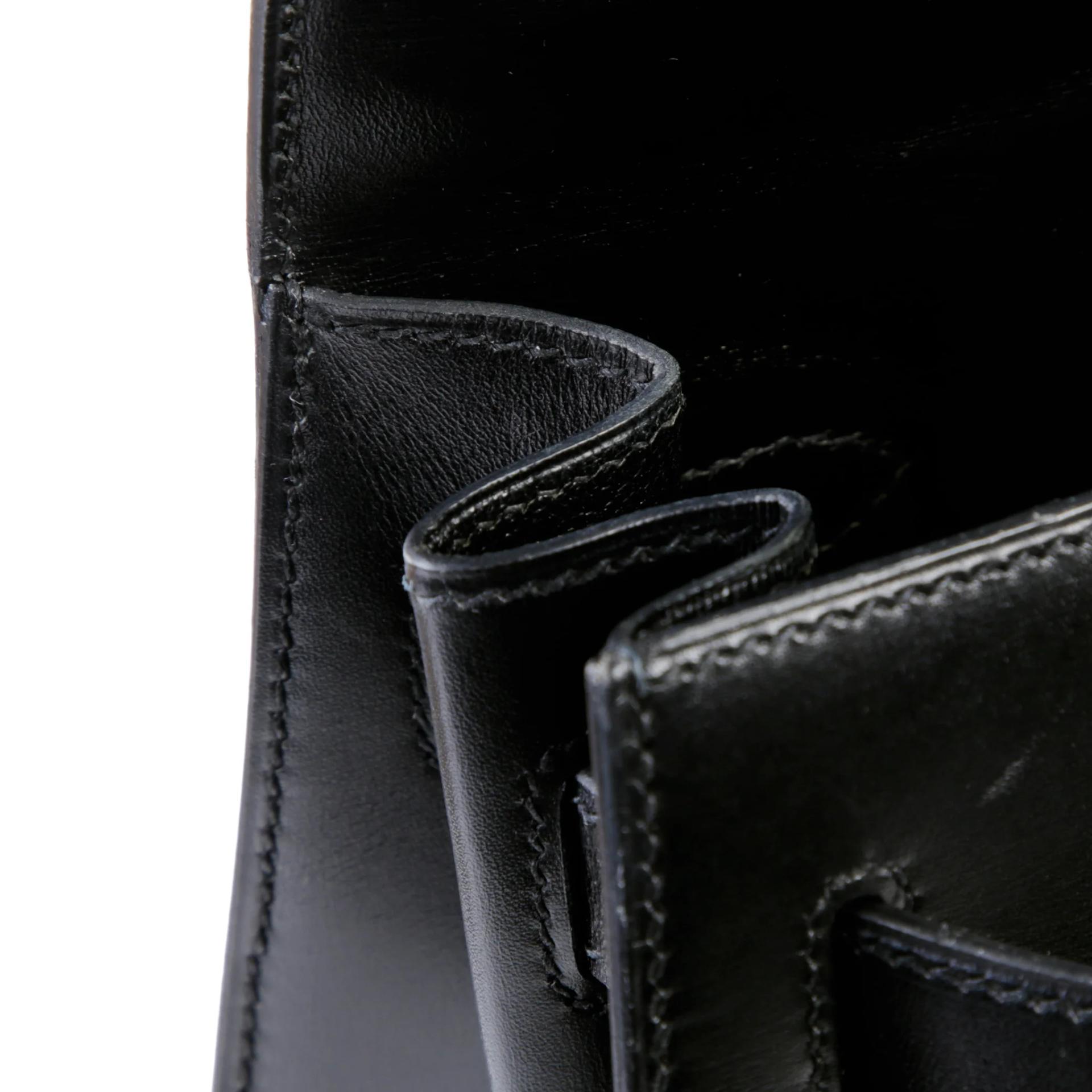 A美品 HERMÈS 愛馬仕 Kelly 32 外縫 89 黑色 Noir (Black) Box牛皮 金扣 〇A刻 1971年 - 13