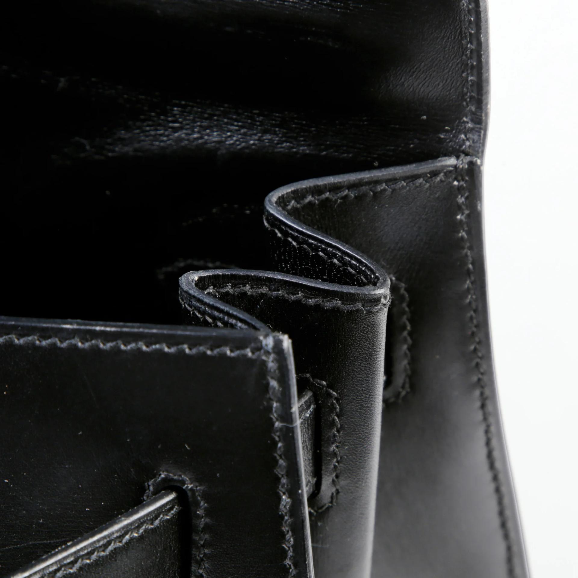 A美品 HERMÈS 愛馬仕 Kelly 32 外縫 89 黑色 Noir (Black) Box牛皮 金扣 〇A刻 1971年 - 12