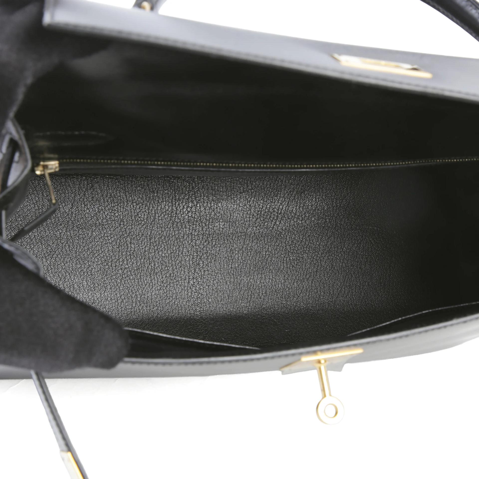 A美品 HERMÈS 愛馬仕 Kelly 32 外縫 89 黑色 Noir (Black) Box牛皮 金扣 〇A刻 1971年 - 11