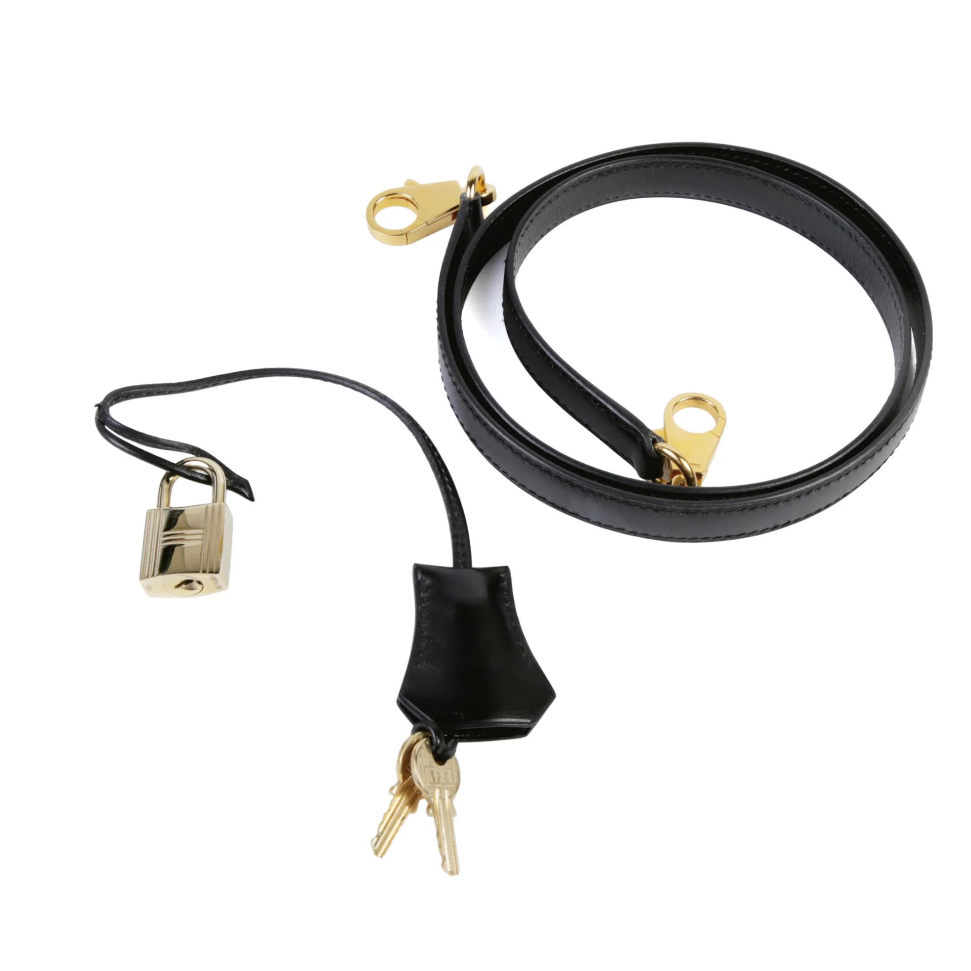 A美品 HERMÈS 愛馬仕 Kelly 32 外縫 89 黑色 Noir (Black) Box牛皮 金扣 〇A刻 1971年 - 14