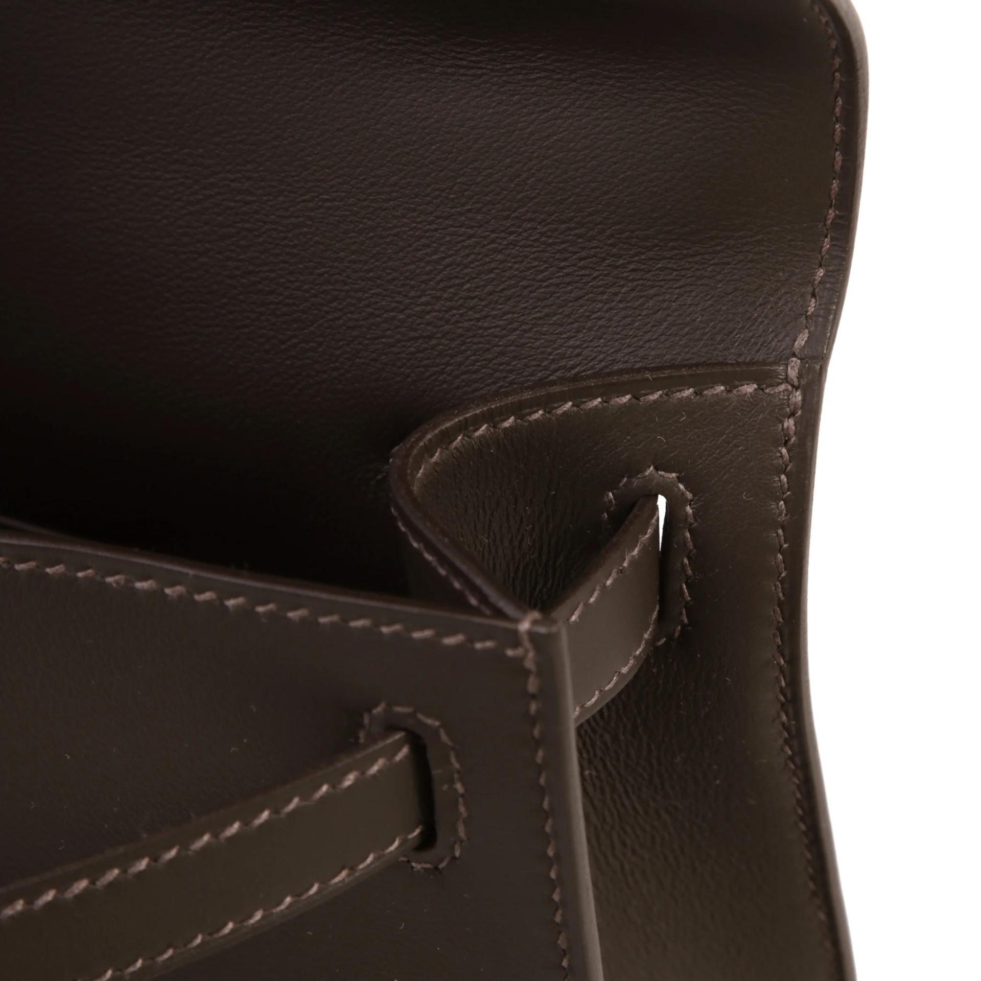 全新 HERMÈS 愛馬仕 Kelly Pochette T3 棗棕色 Bai Brun Swift牛皮 金扣 K刻 2025年 - 12