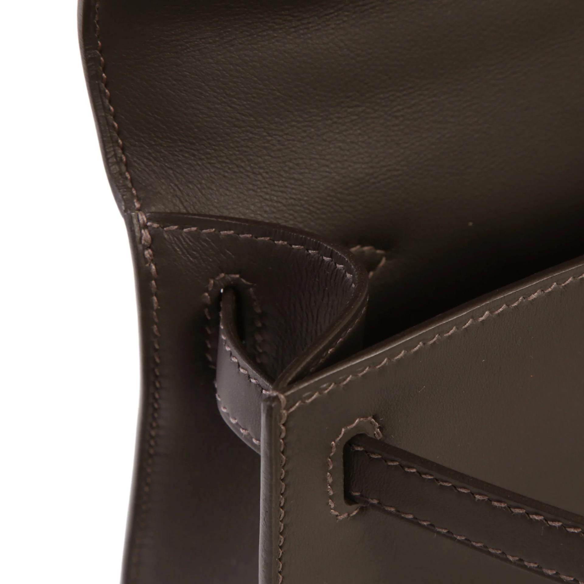 全新 HERMÈS 愛馬仕 Kelly Pochette T3 棗棕色 Bai Brun Swift牛皮 金扣 K刻 2025年 - 13