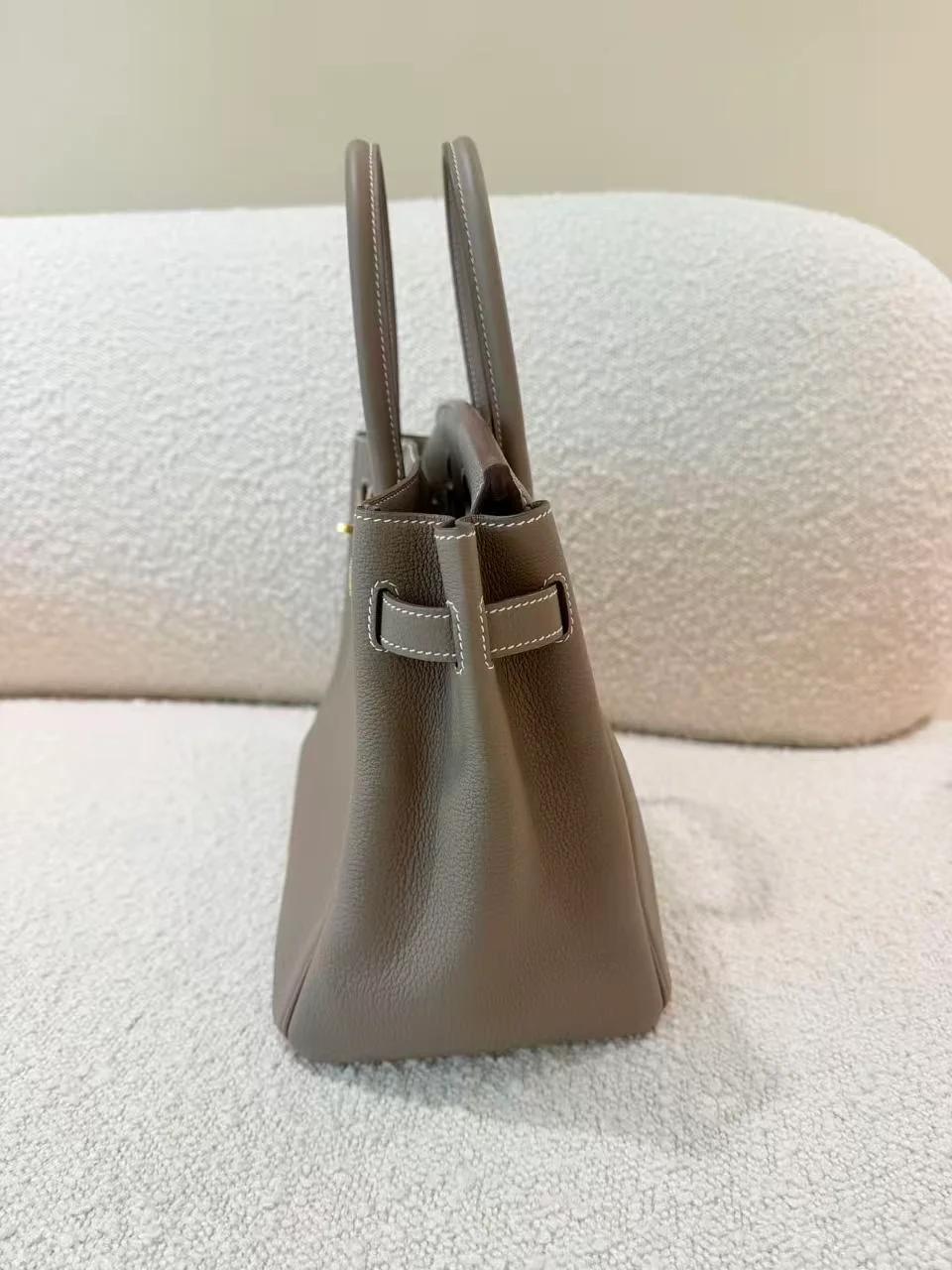 SA超美品 HERMÈS 愛馬仕 Birkin 30 18 大象灰 Etoupe Togo小牛皮 金扣 W刻 2024年 - 7
