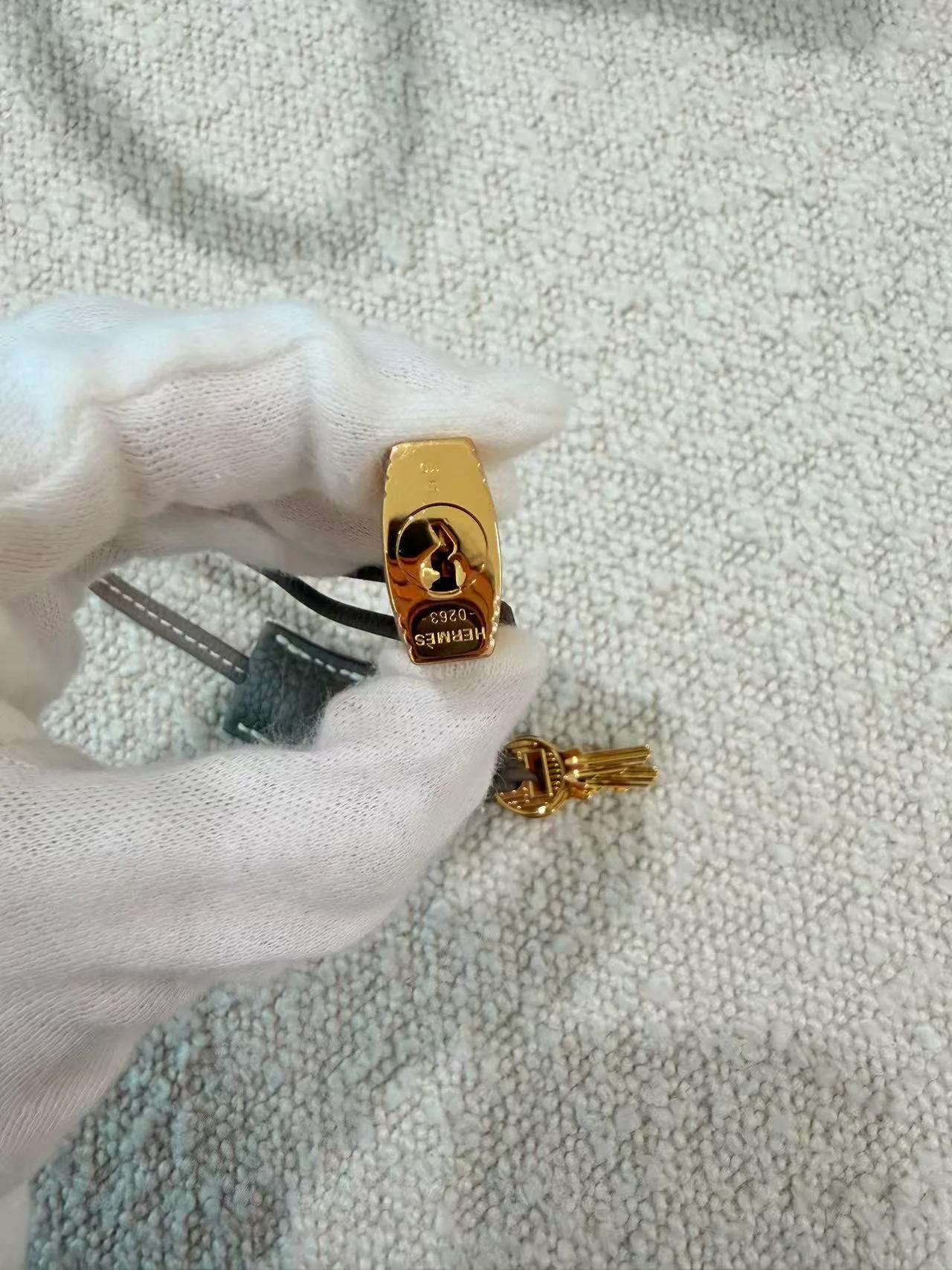 SA超美品 HERMÈS 愛馬仕 Birkin 30 18 大象灰 Etoupe Togo小牛皮 金扣 W刻 2024年 - 22