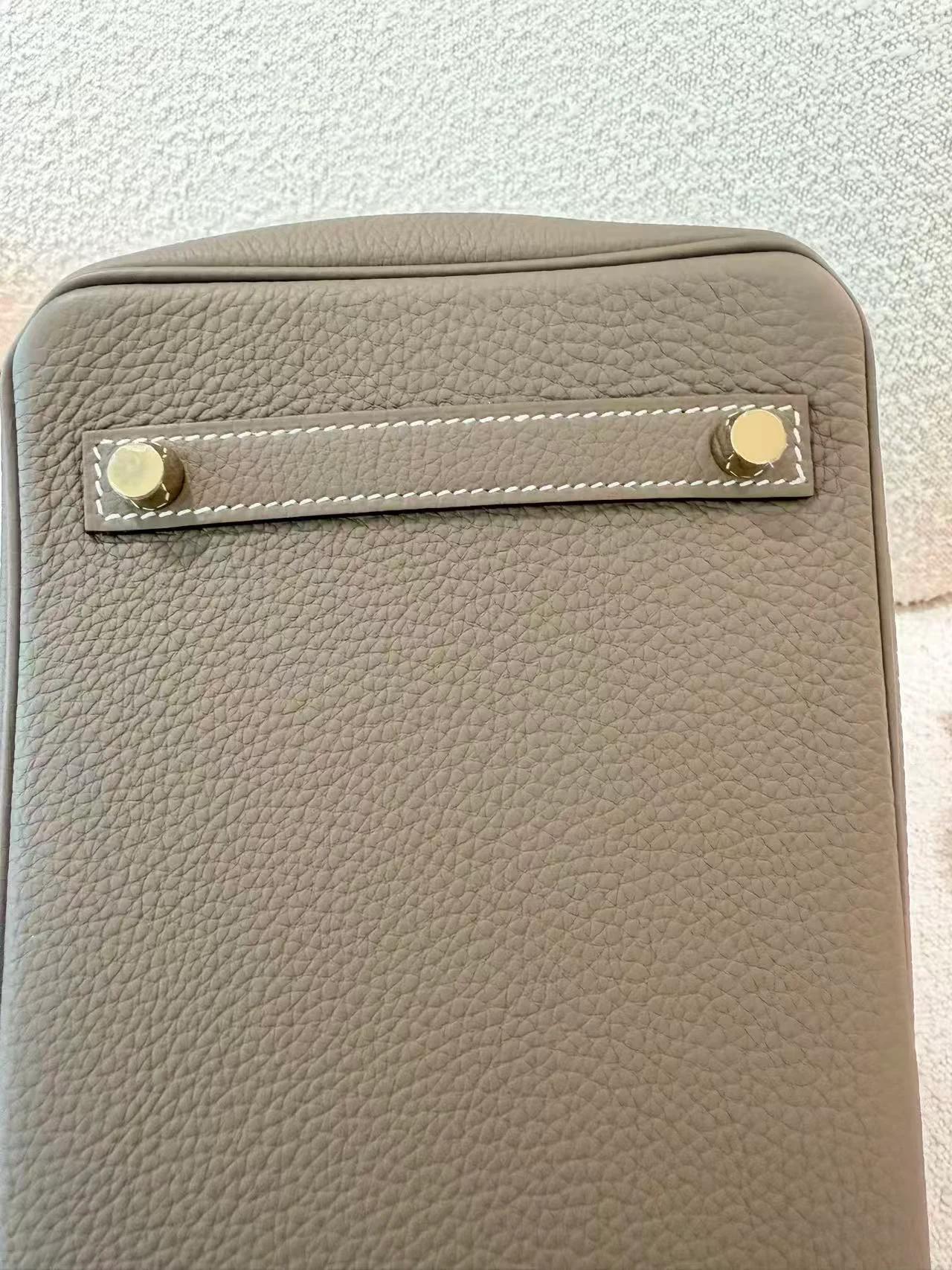 SA超美品 HERMÈS 愛馬仕 Birkin 30 18 大象灰 Etoupe Togo小牛皮 金扣 W刻 2024年 - 14