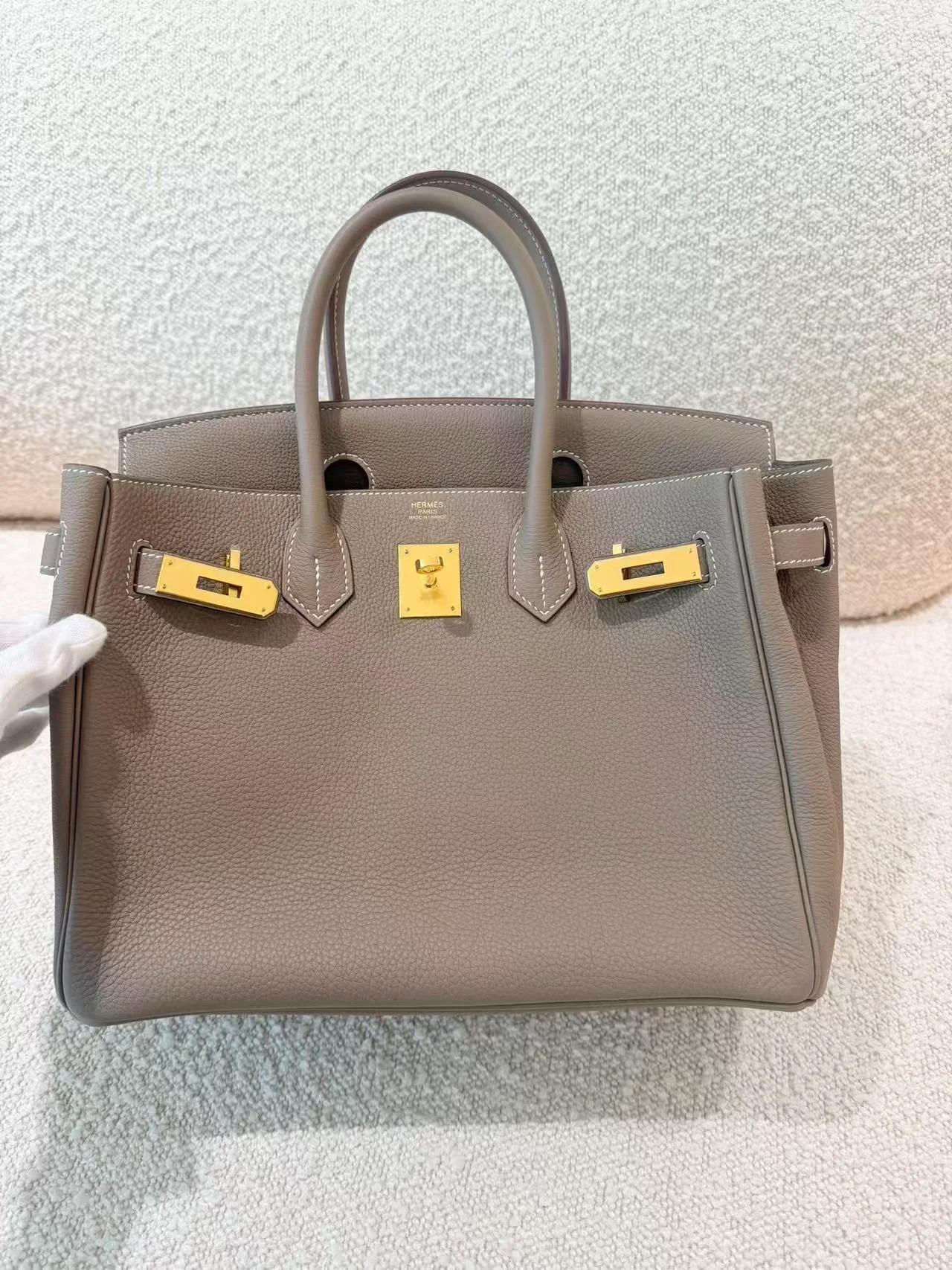 SA超美品 HERMÈS 愛馬仕 Birkin 30 18 大象灰 Etoupe Togo小牛皮 金扣 W刻 2024年 - 3