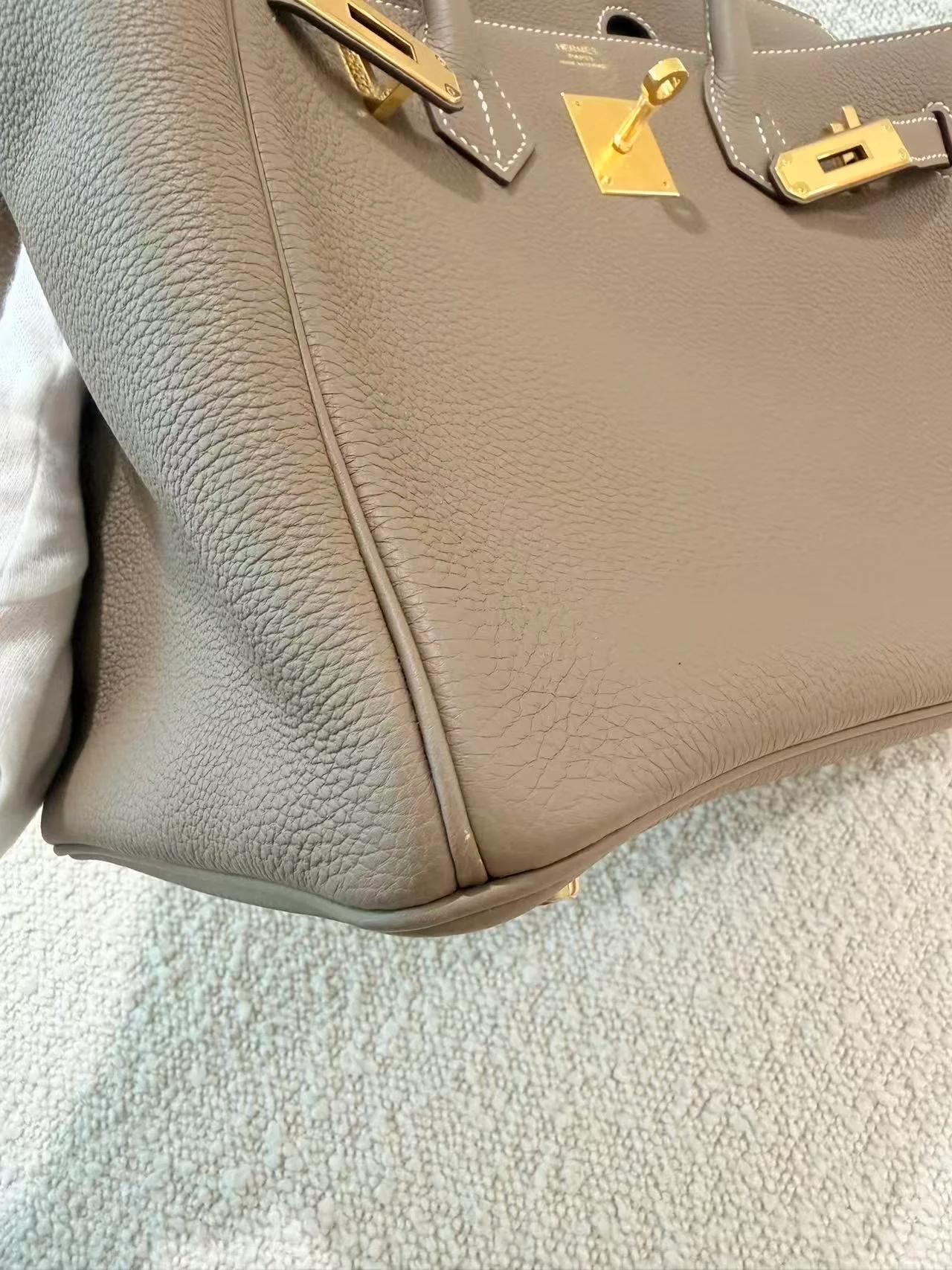 SA超美品 HERMÈS 愛馬仕 Birkin 30 18 大象灰 Etoupe Togo小牛皮 金扣 W刻 2024年 - 18