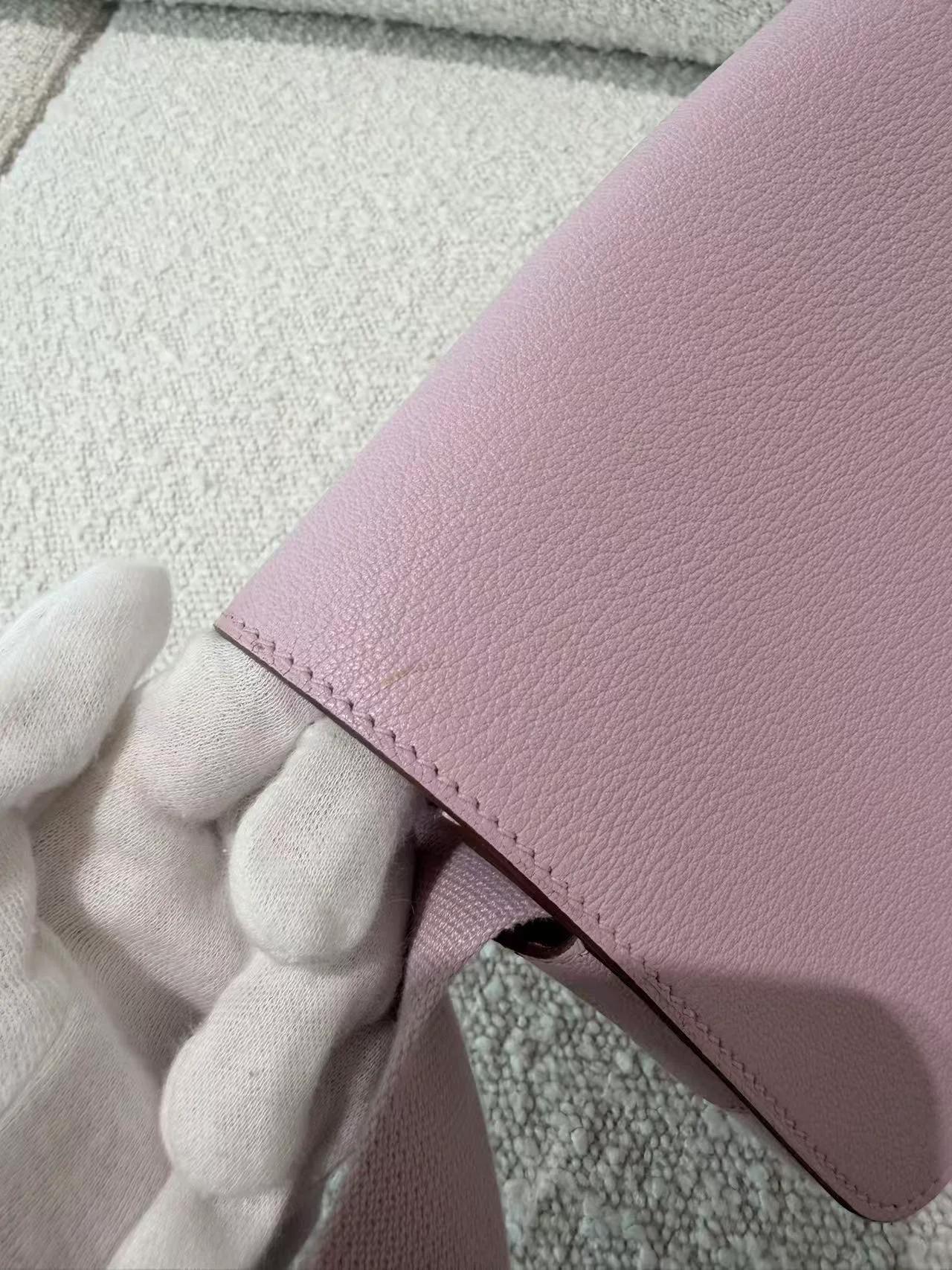 A美品 HERMÈS 愛馬仕 Geta X9 錦葵紫 Mauve Sylvestre Chevre山羊皮 銀扣 B刻 2023年 - 16