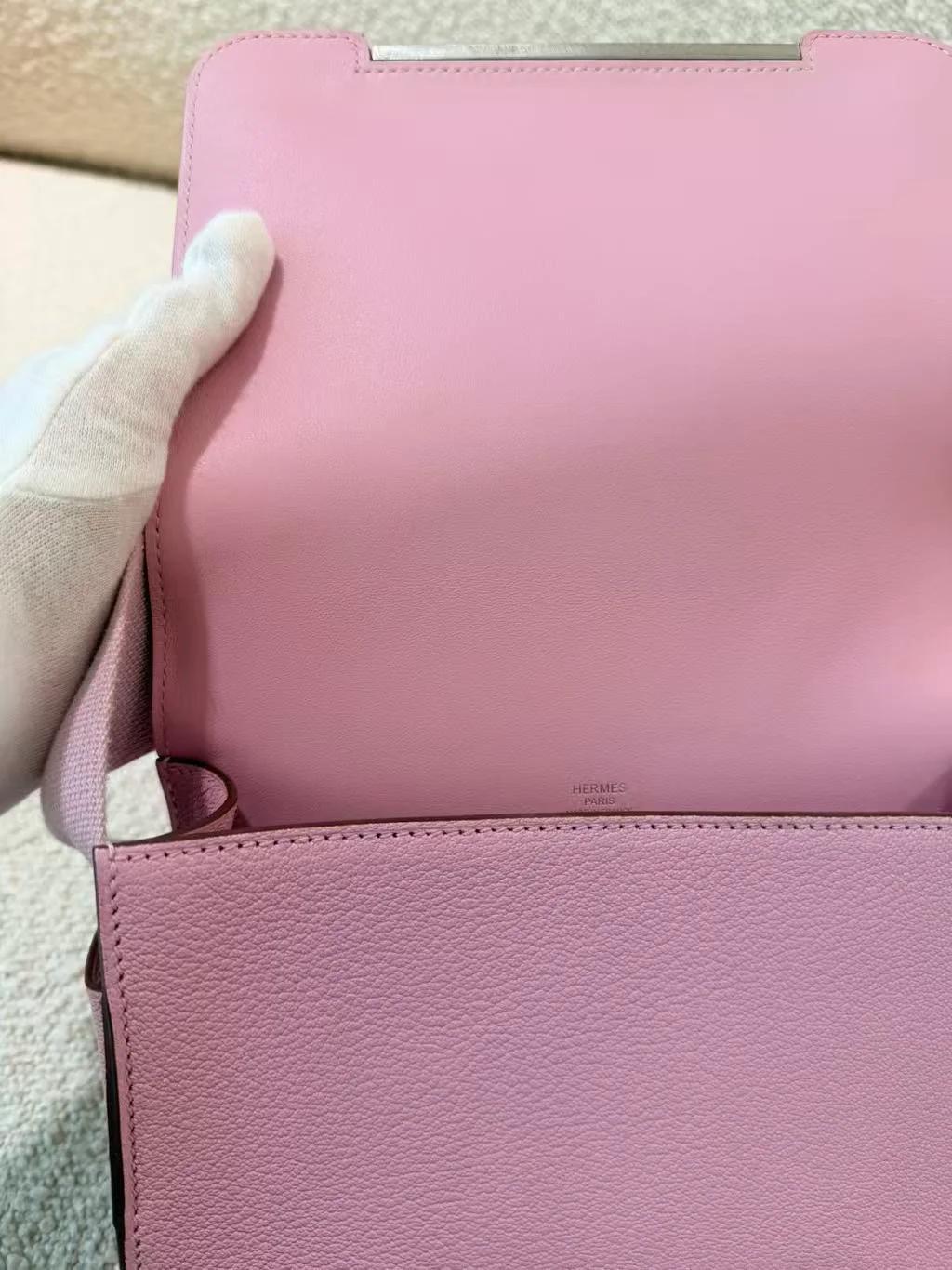A美品 HERMÈS 愛馬仕 Geta X9 錦葵紫 Mauve Sylvestre Chevre山羊皮 銀扣 B刻 2023年 - 14