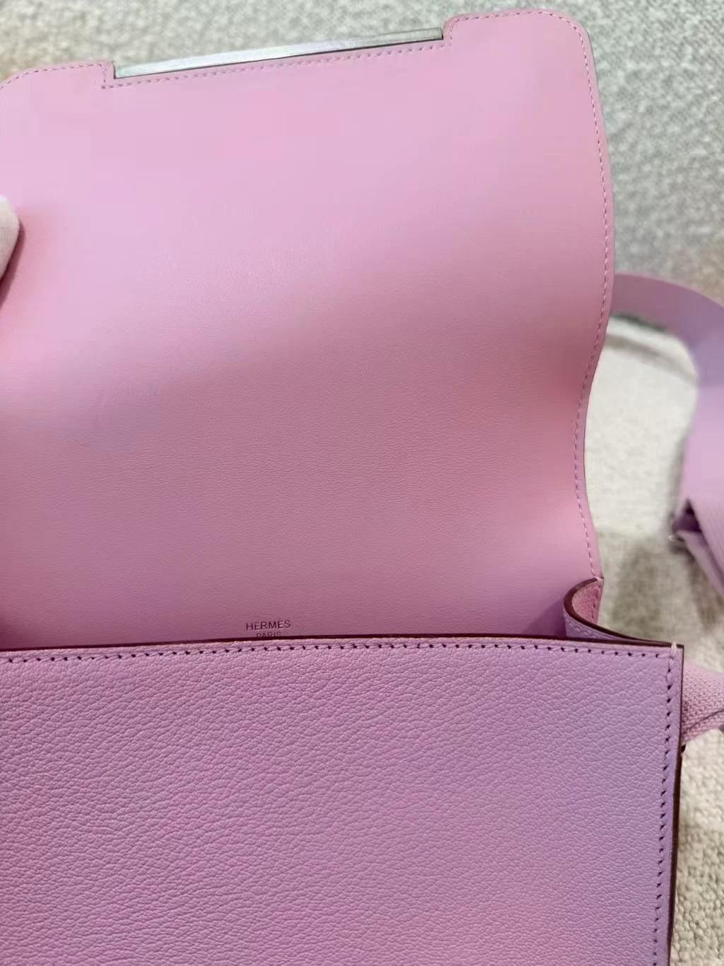 A美品 HERMÈS 愛馬仕 Geta X9 錦葵紫 Mauve Sylvestre Chevre山羊皮 銀扣 B刻 2023年 - 15